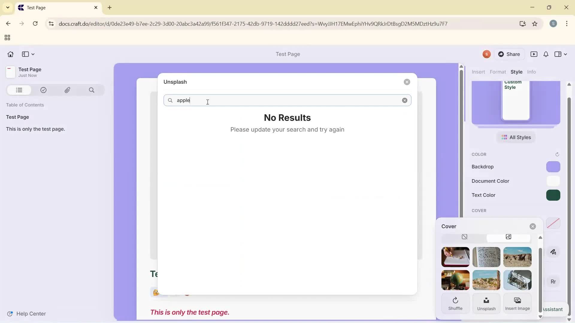Creating a document screenshot