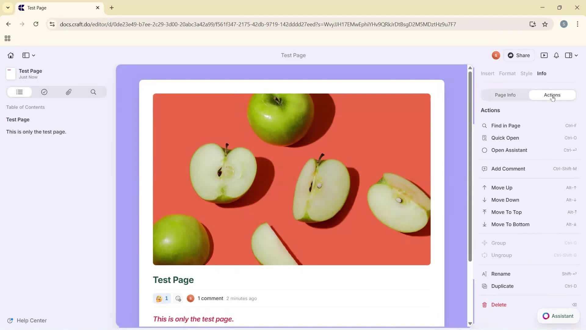 Creating a document screenshot