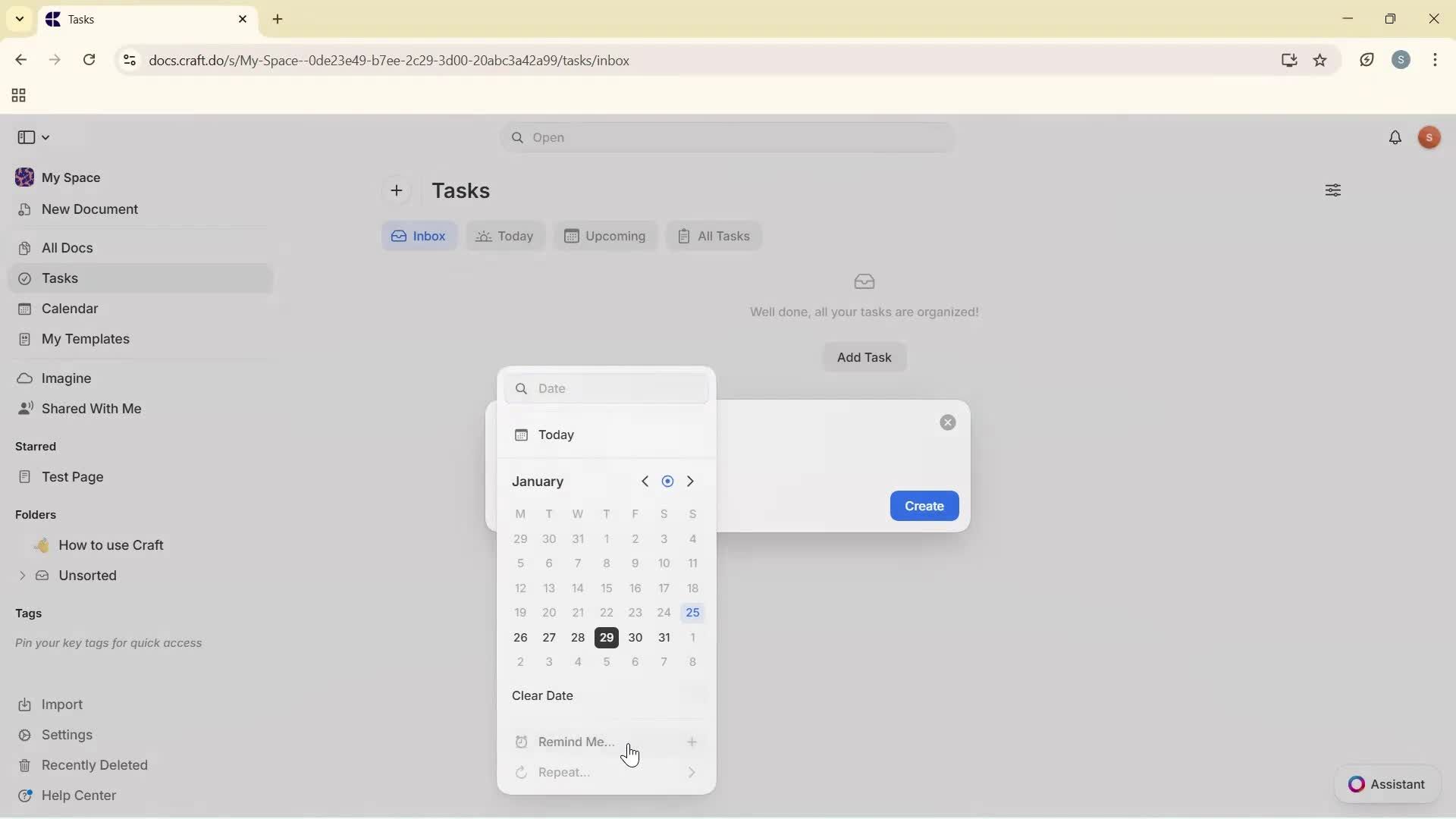 Creating a task screenshot