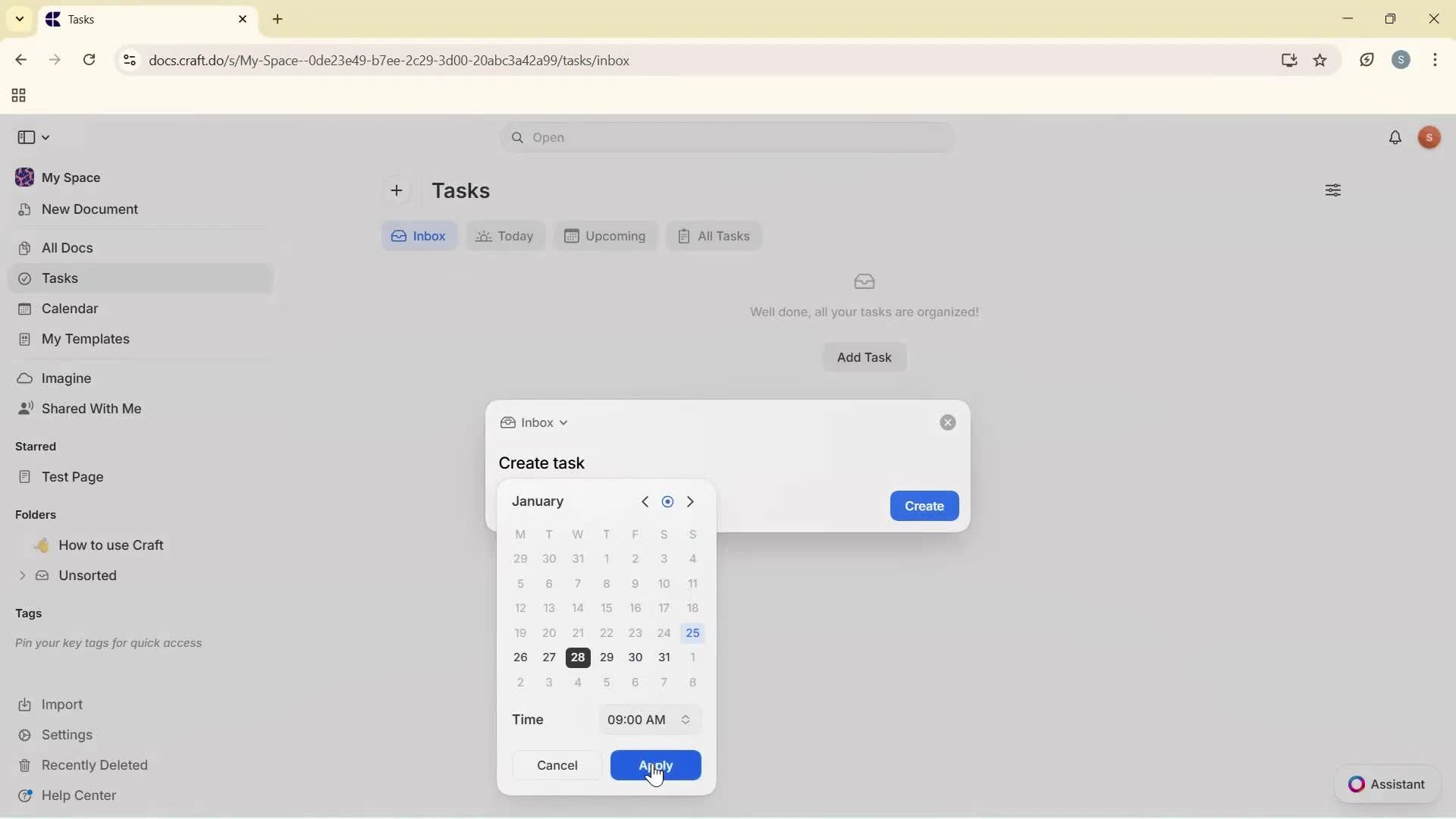 Creating a task screenshot