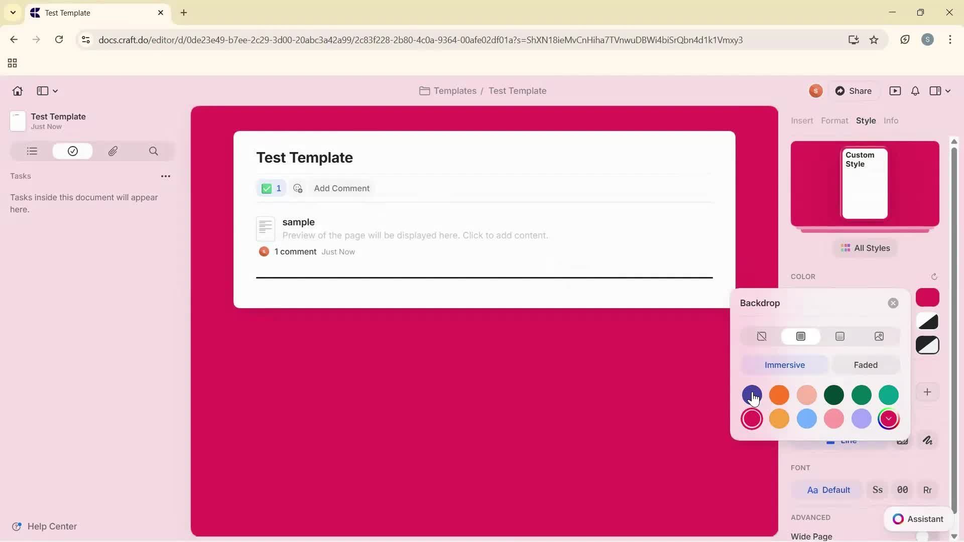 Creating a template screenshot