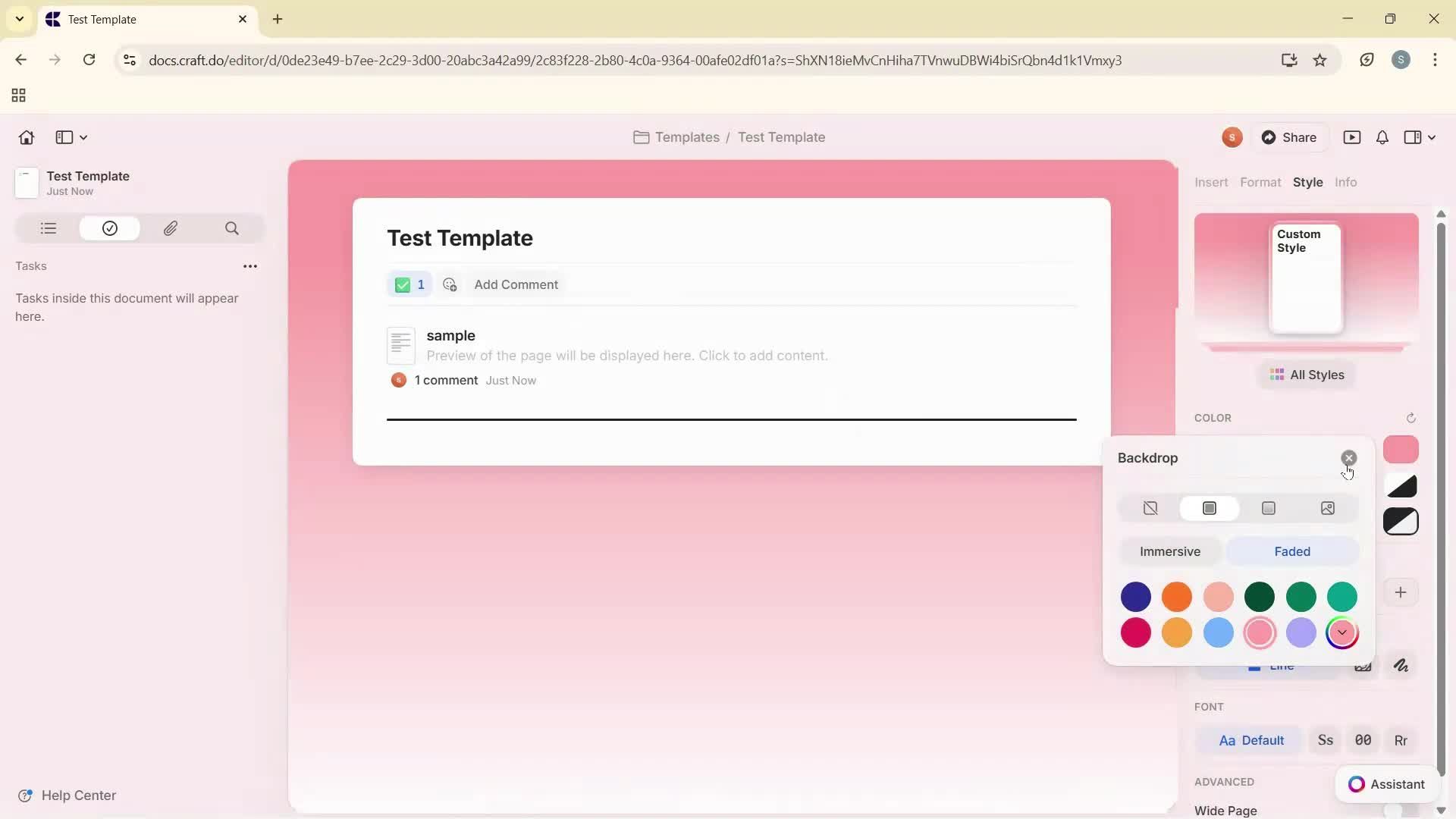 Creating a template screenshot