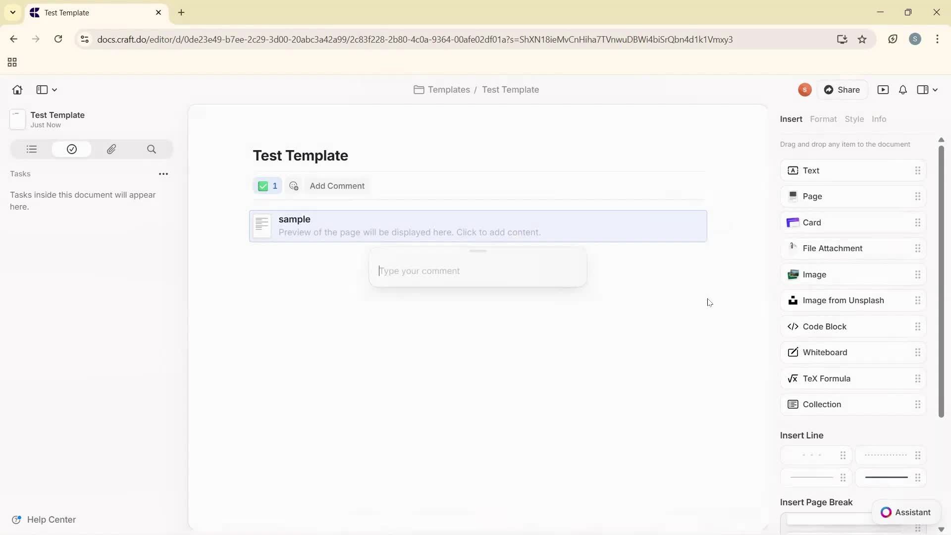 Creating a template screenshot