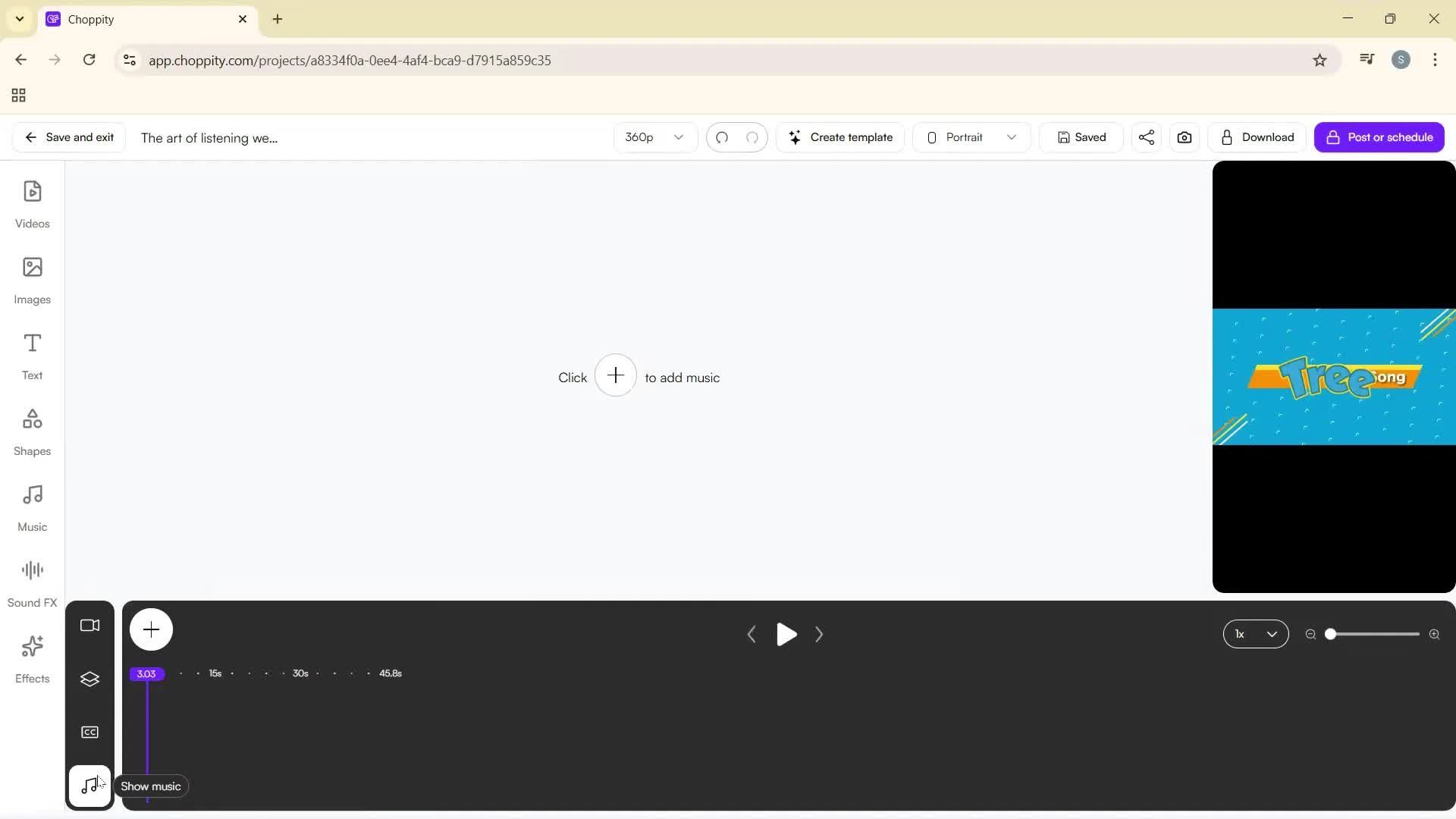 Editing a video screenshot