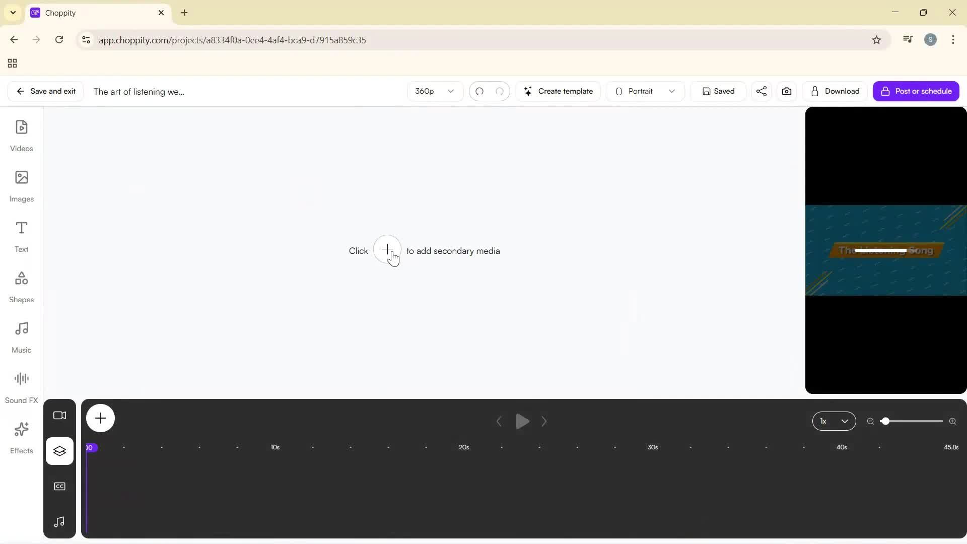 Editing a video screenshot