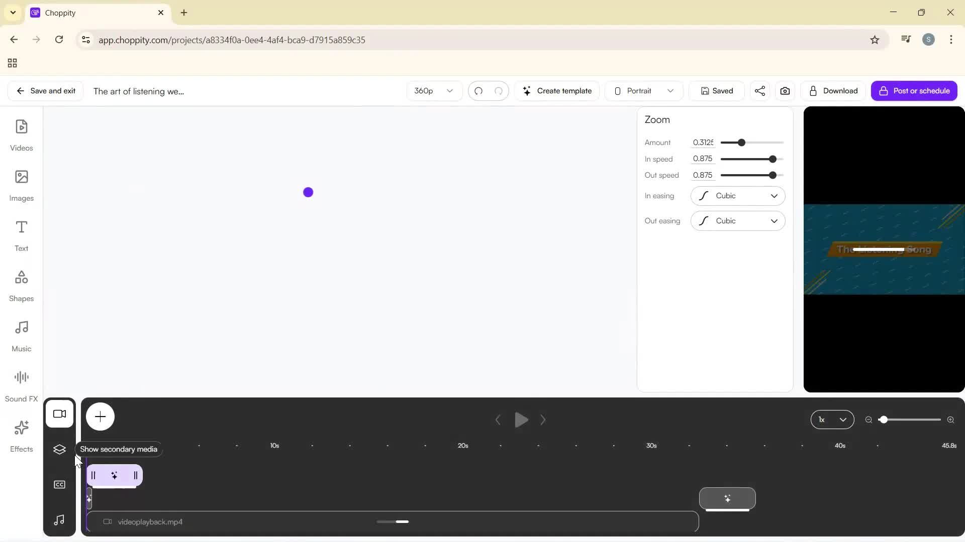 Editing a video screenshot