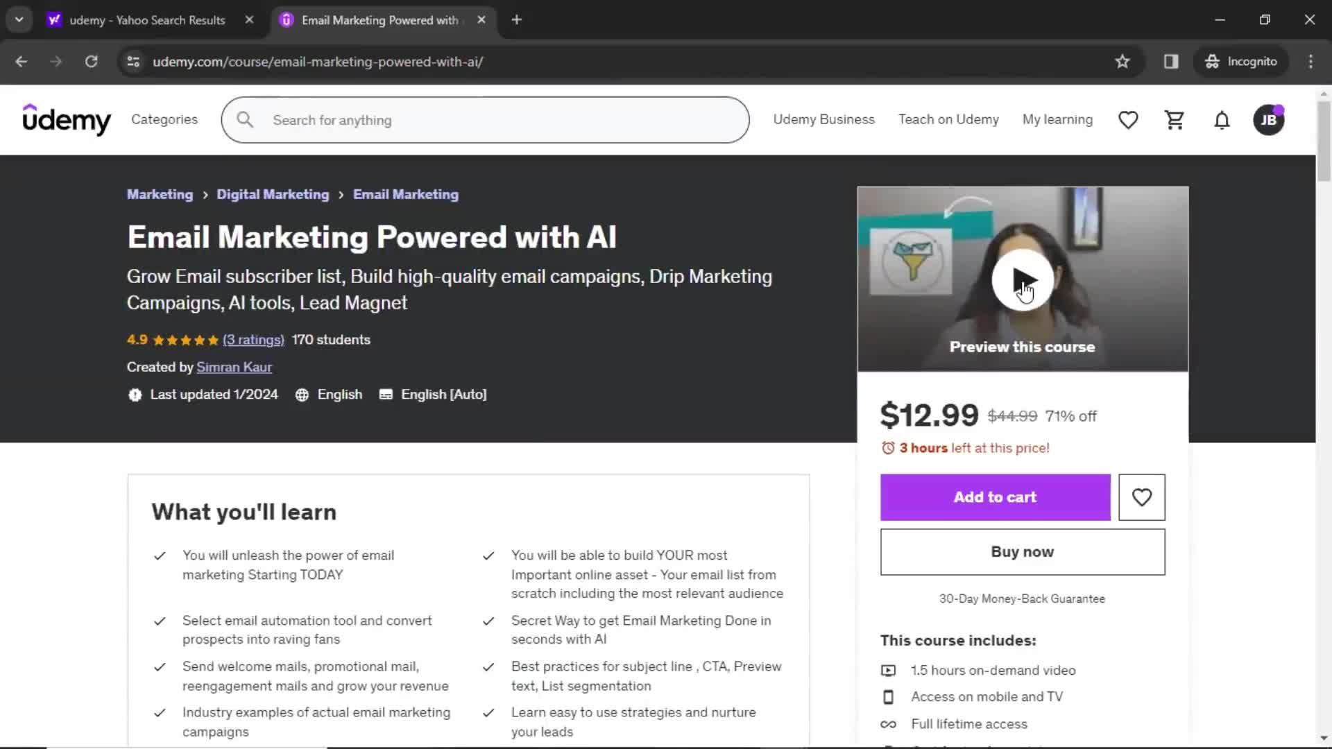 General browsing on Udemy video thumbnail