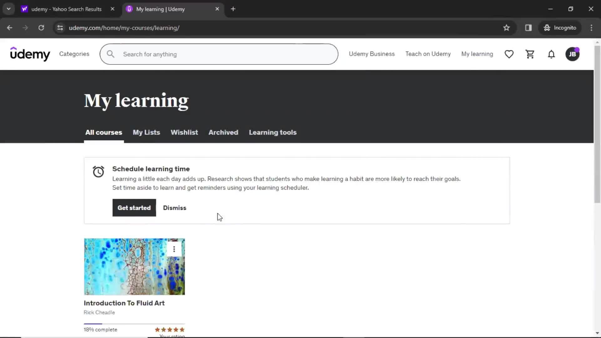 General browsing on Udemy Desktop Examples | Page Flows (video 