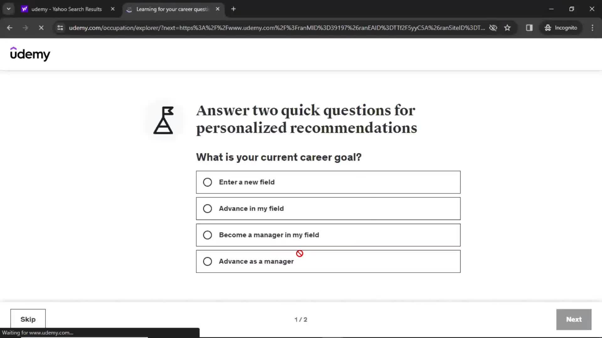 Onboarding screenshot