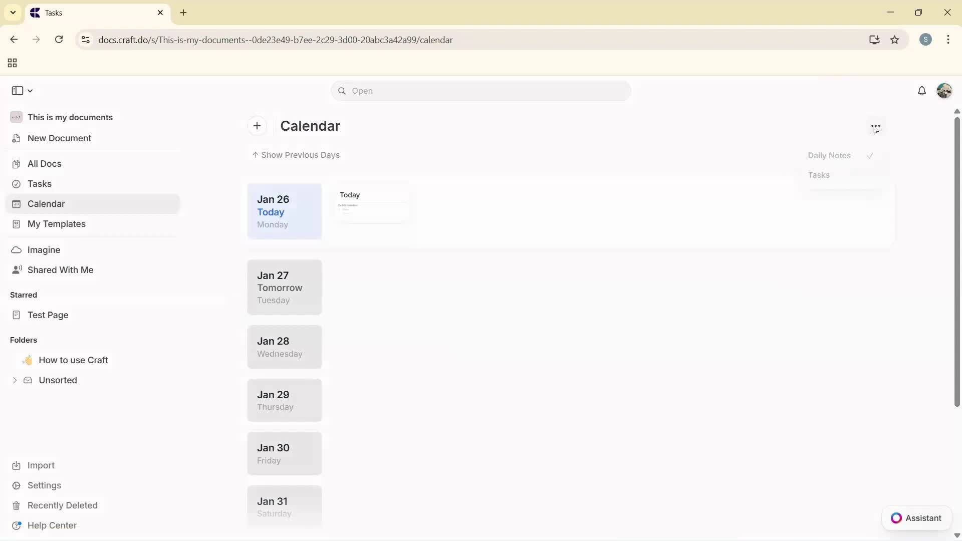 General browsing on Craft.do video thumbnail