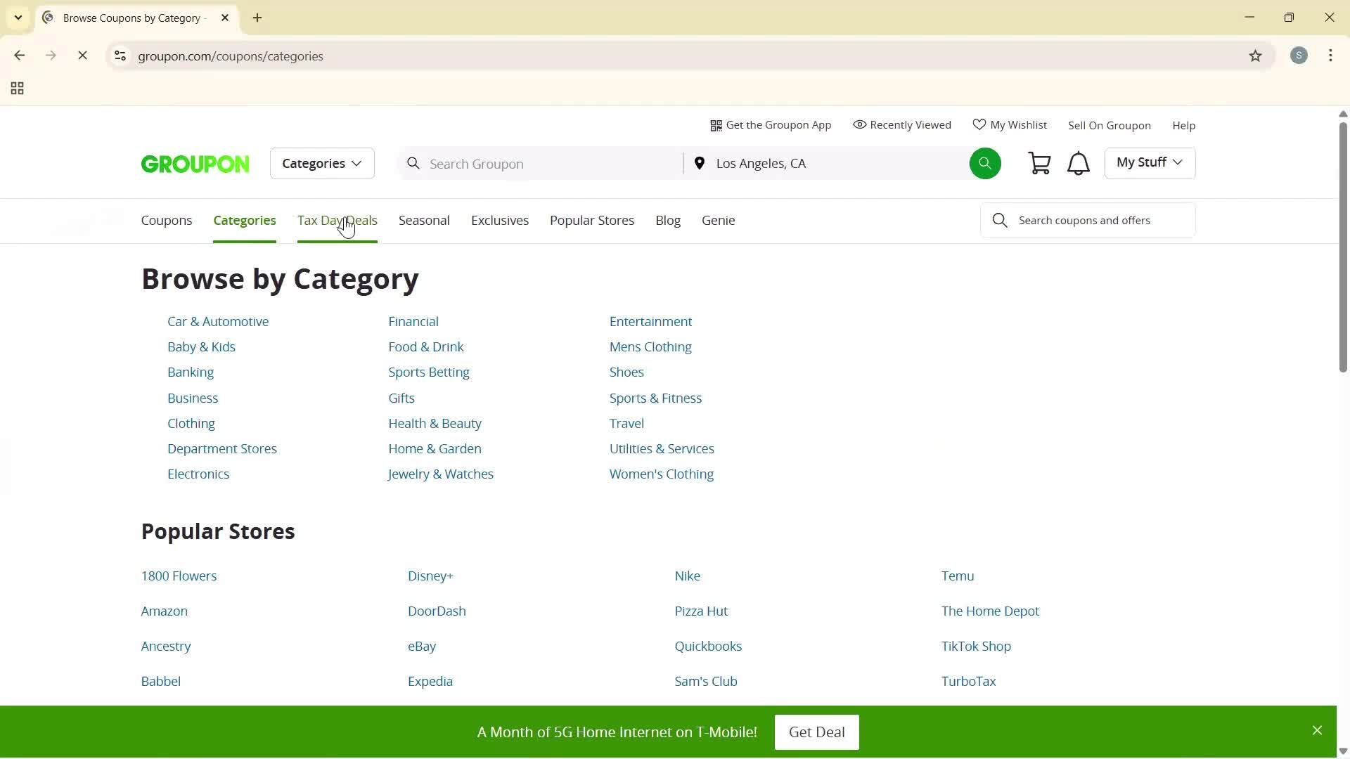 General browsing screenshot