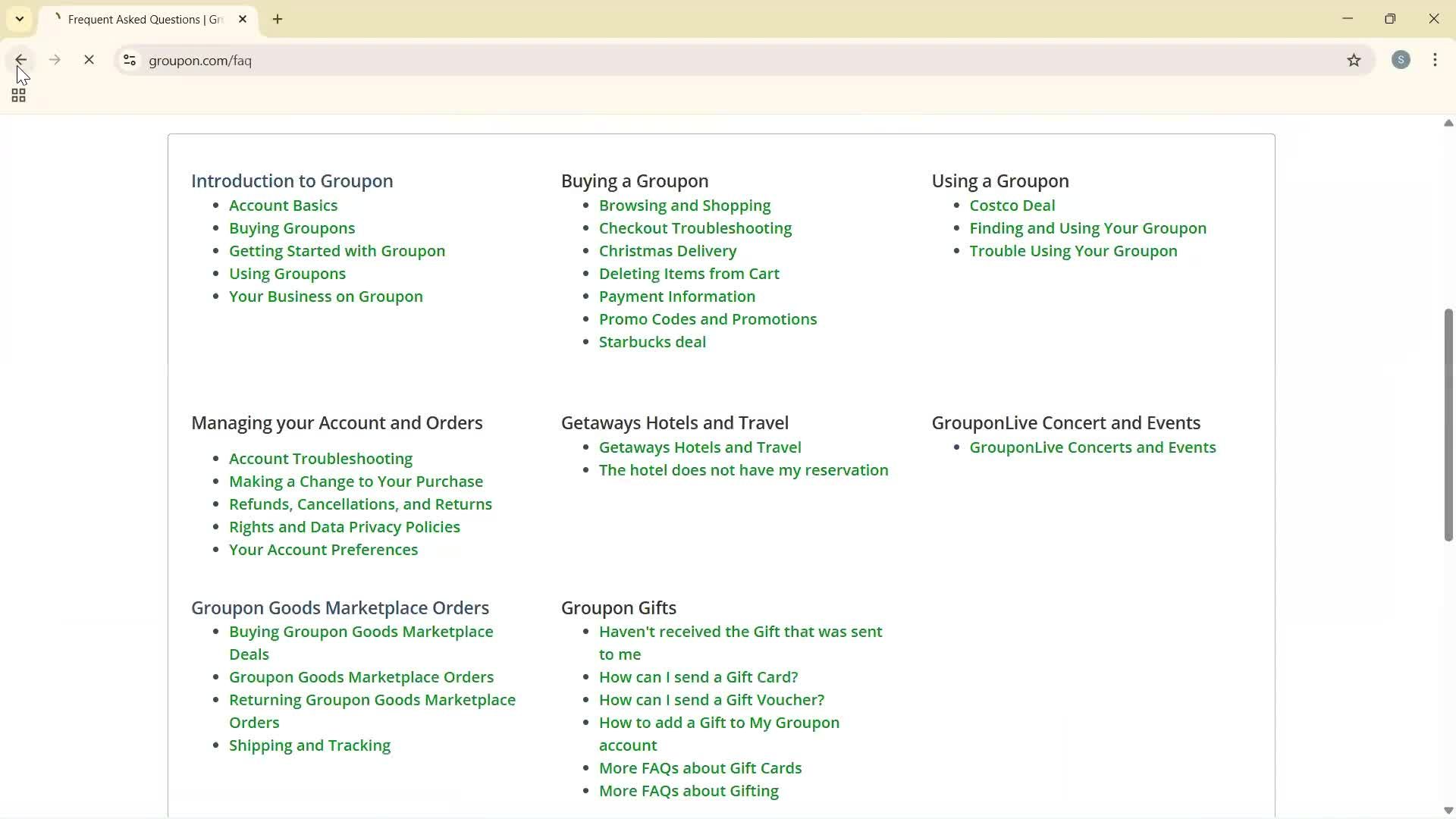 General browsing screenshot