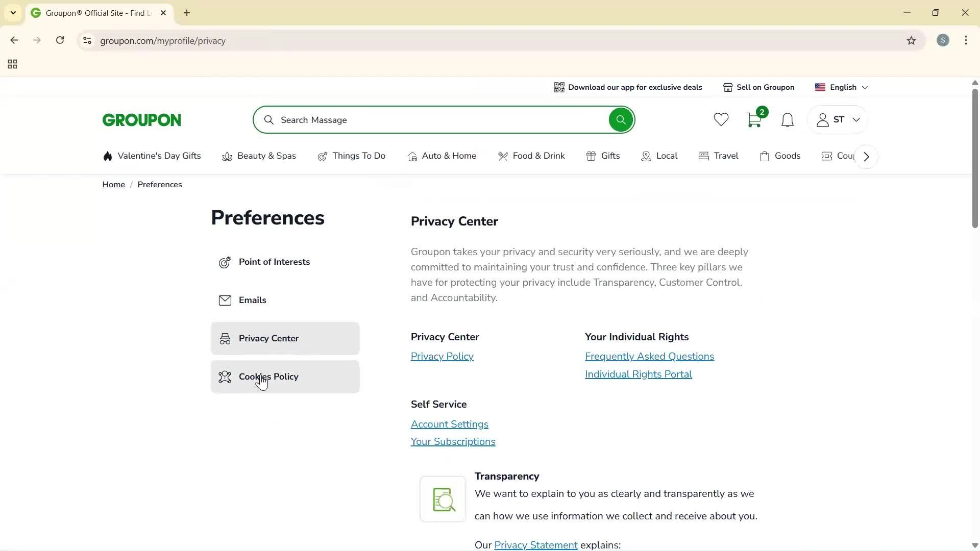 General browsing screenshot