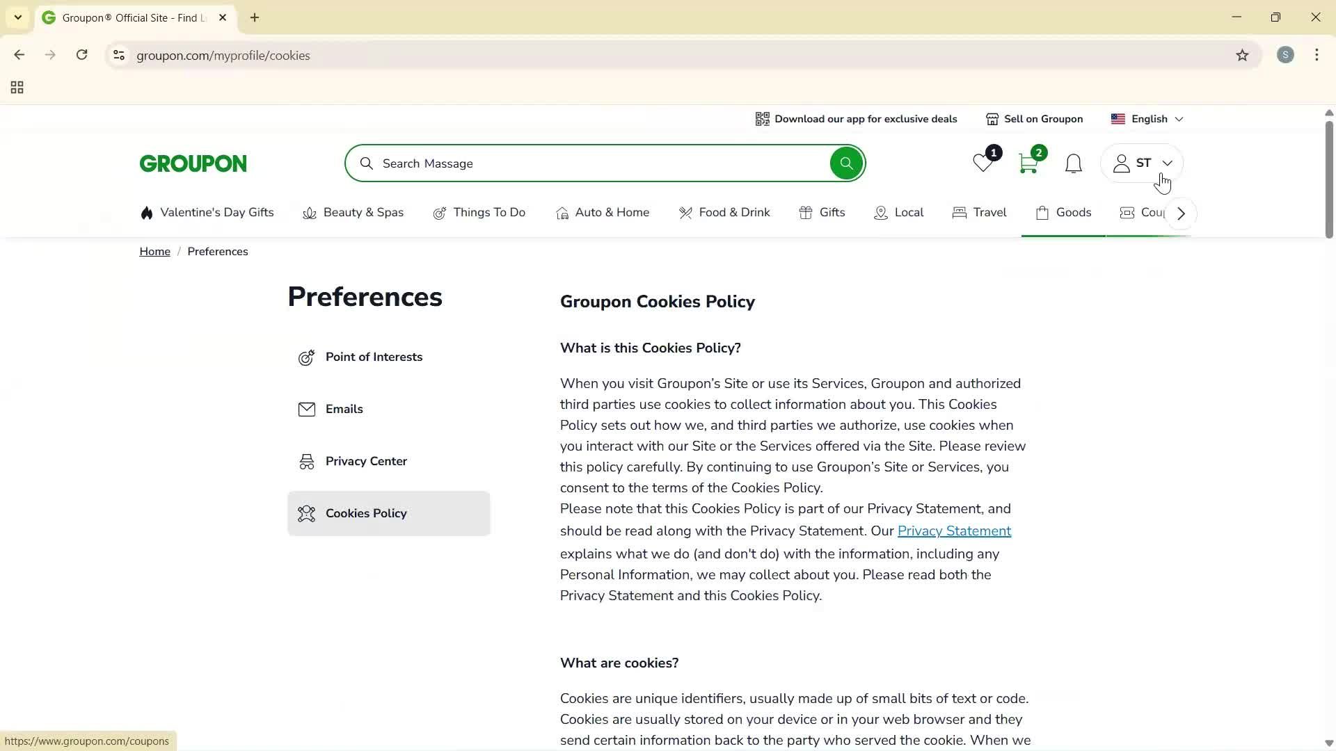 General browsing screenshot