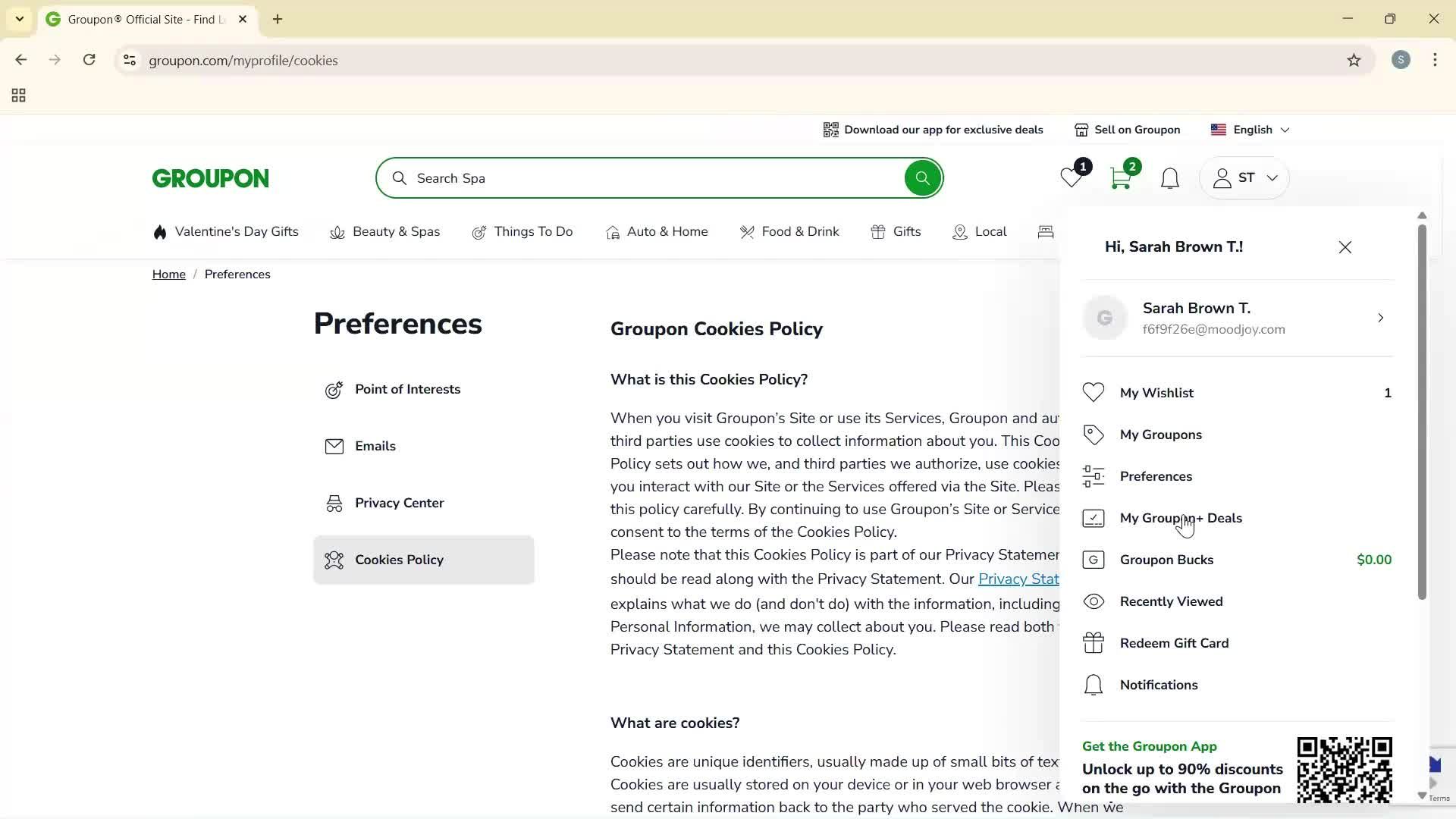 General browsing screenshot