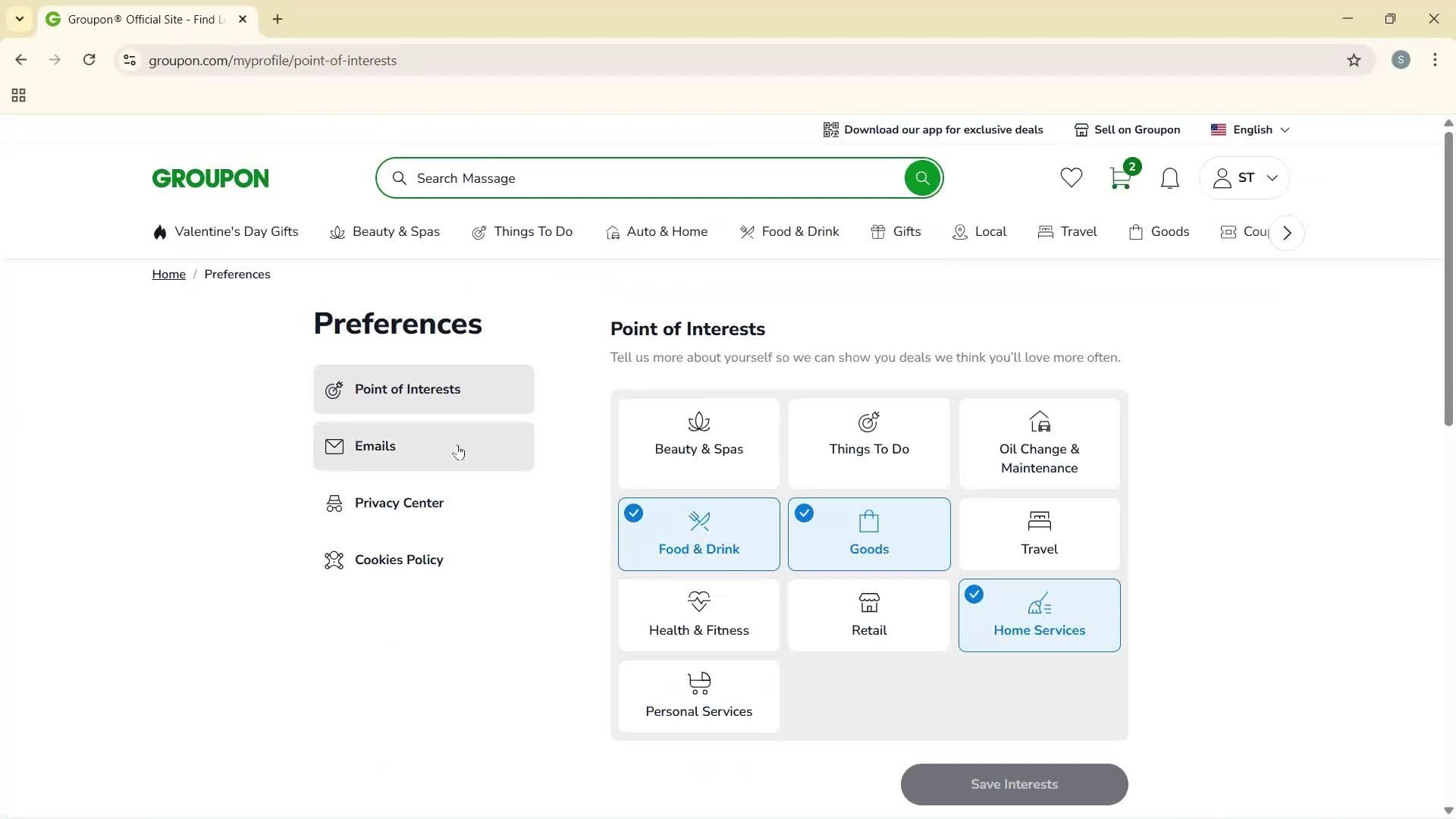 General browsing screenshot
