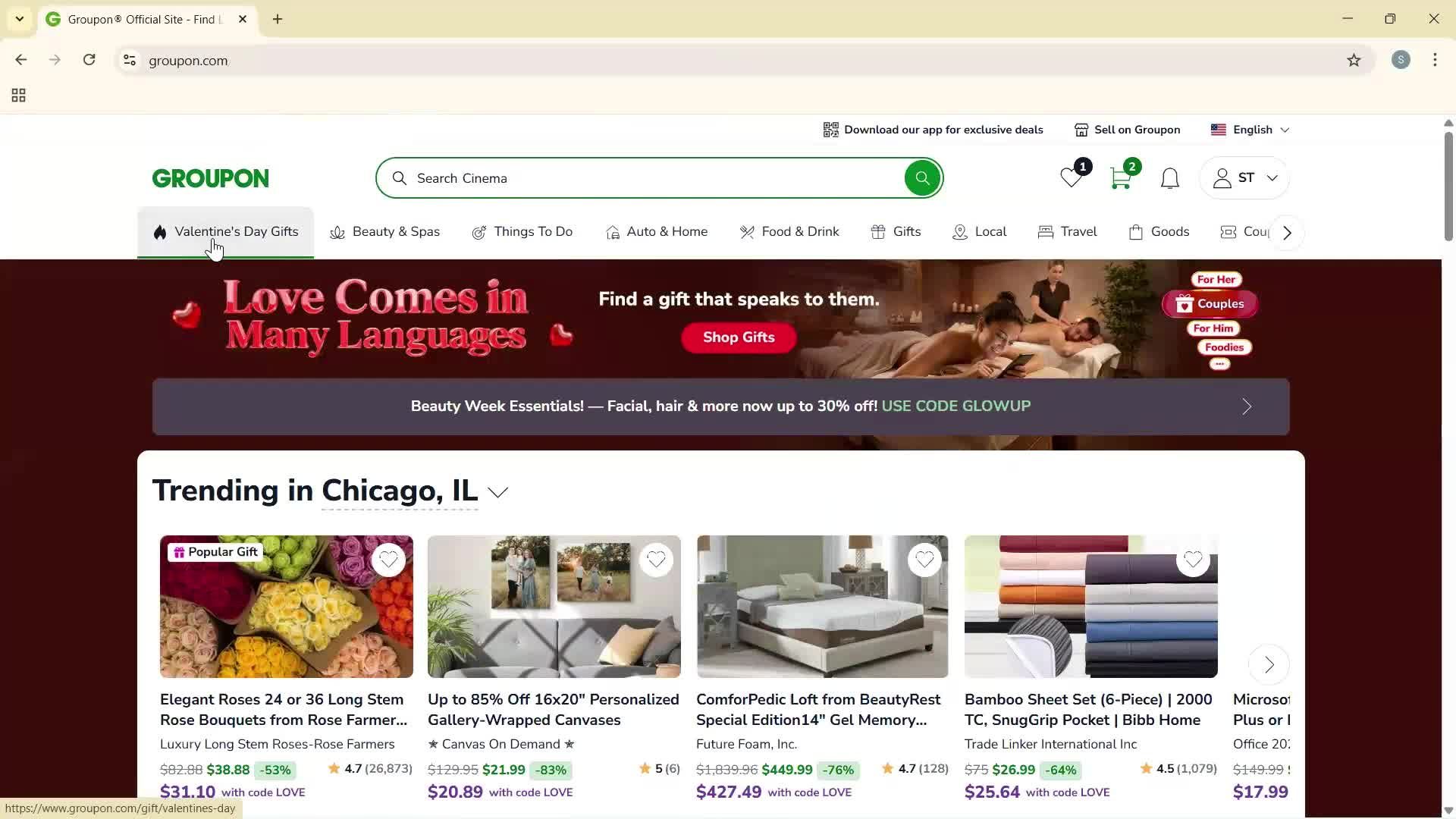 General browsing screenshot