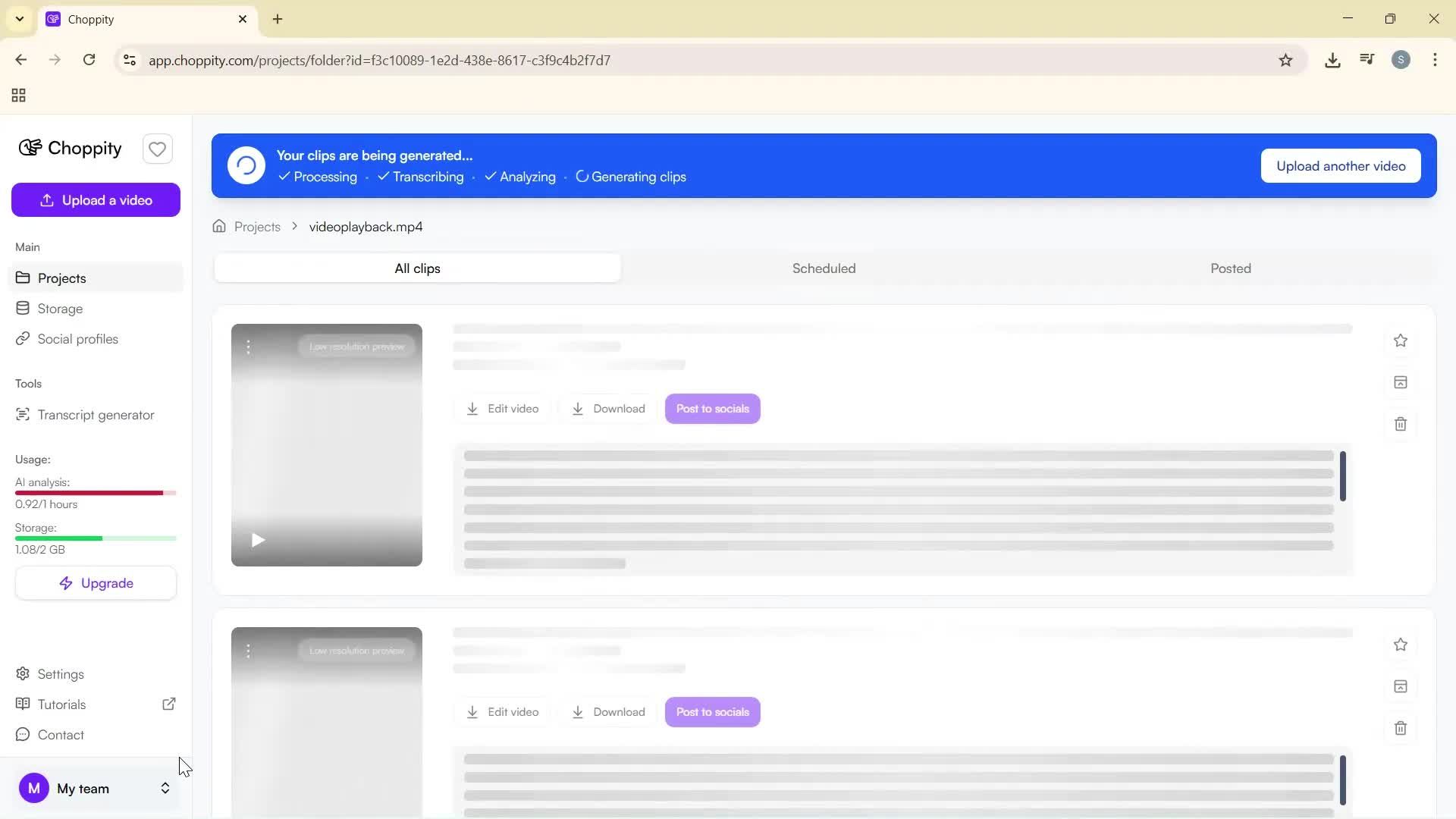Giving feedback screenshot