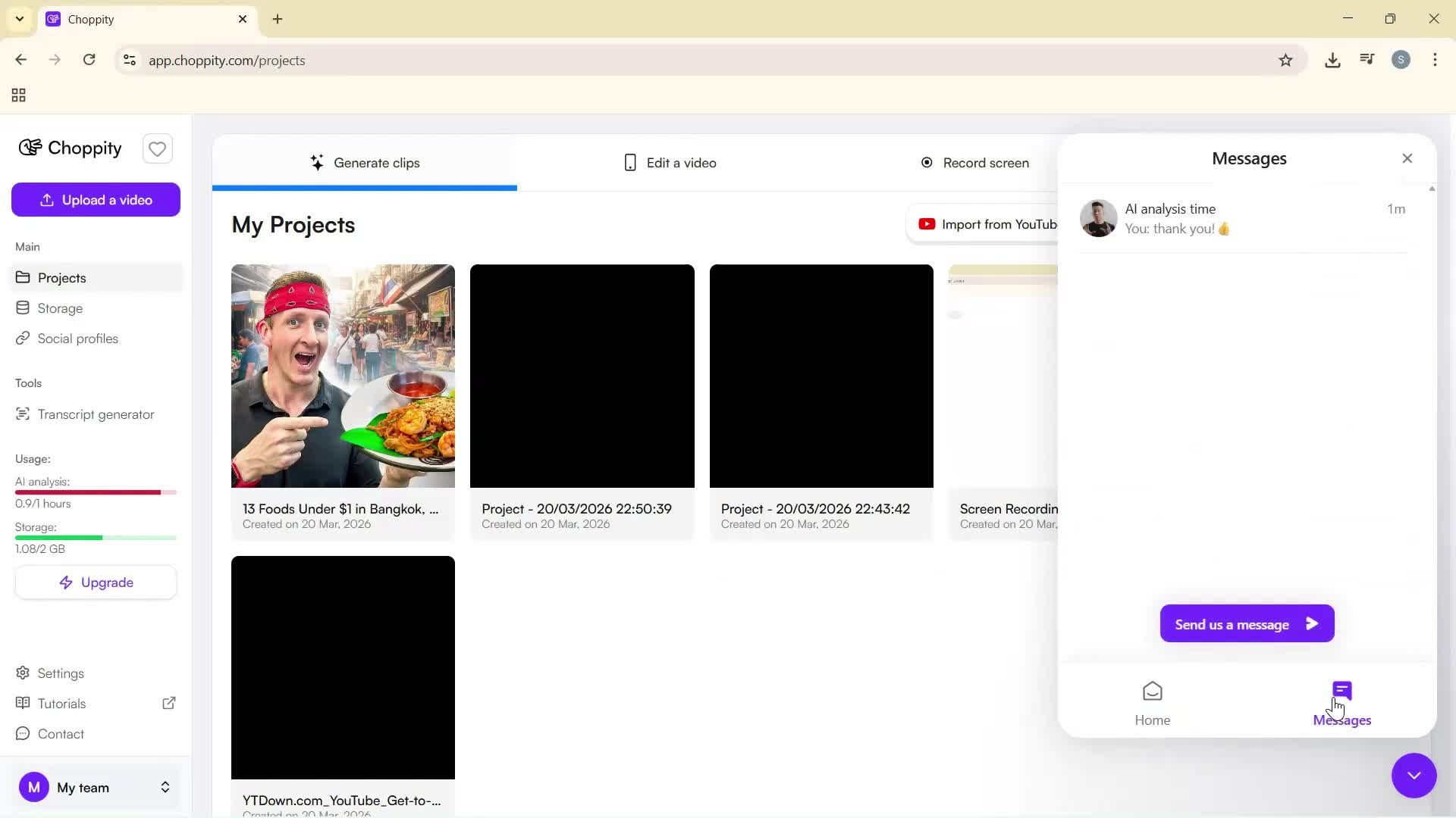 Help center screenshot