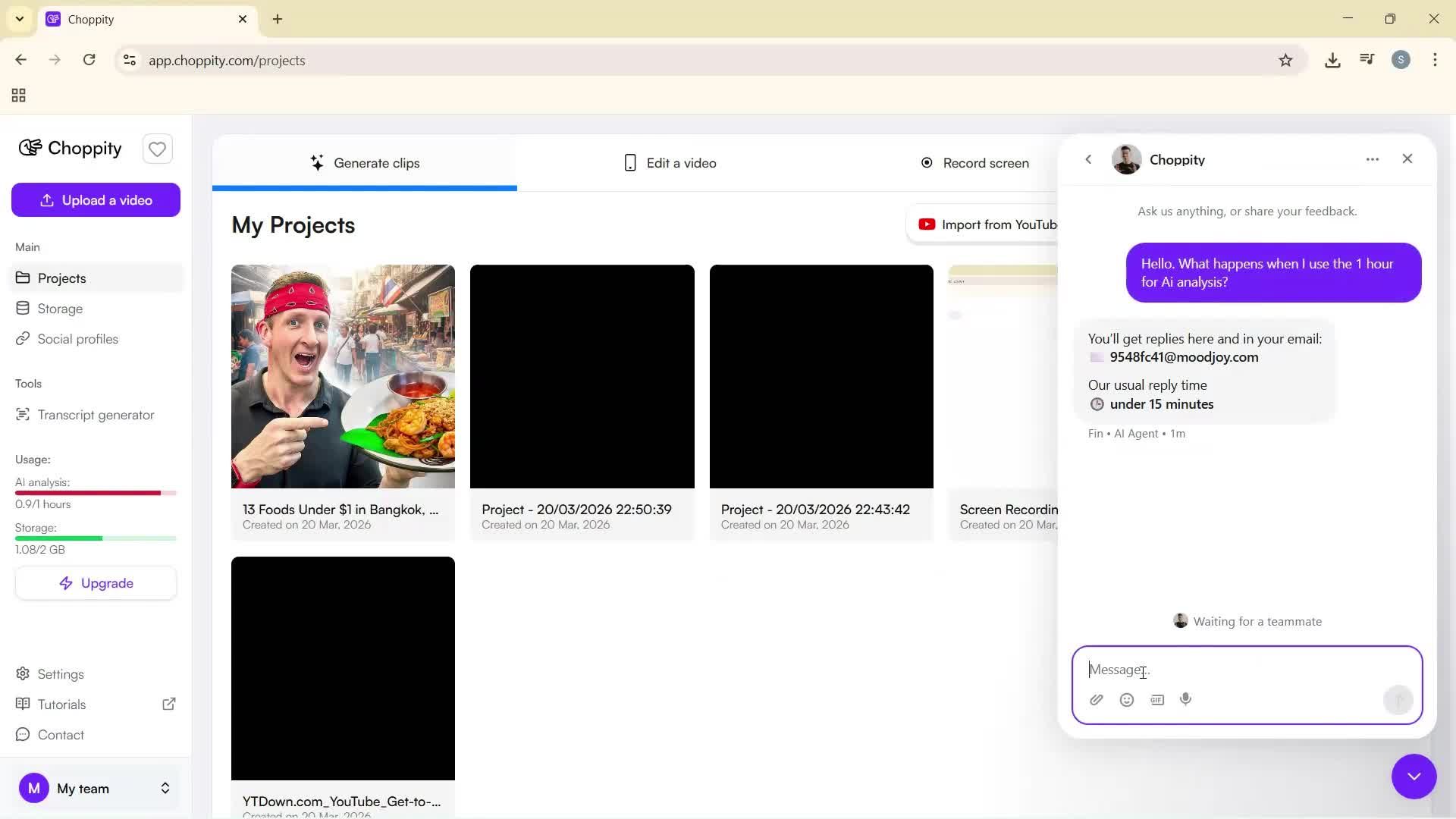 Help center screenshot