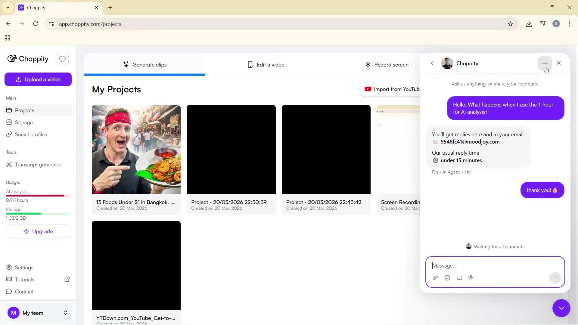 Help center screenshot