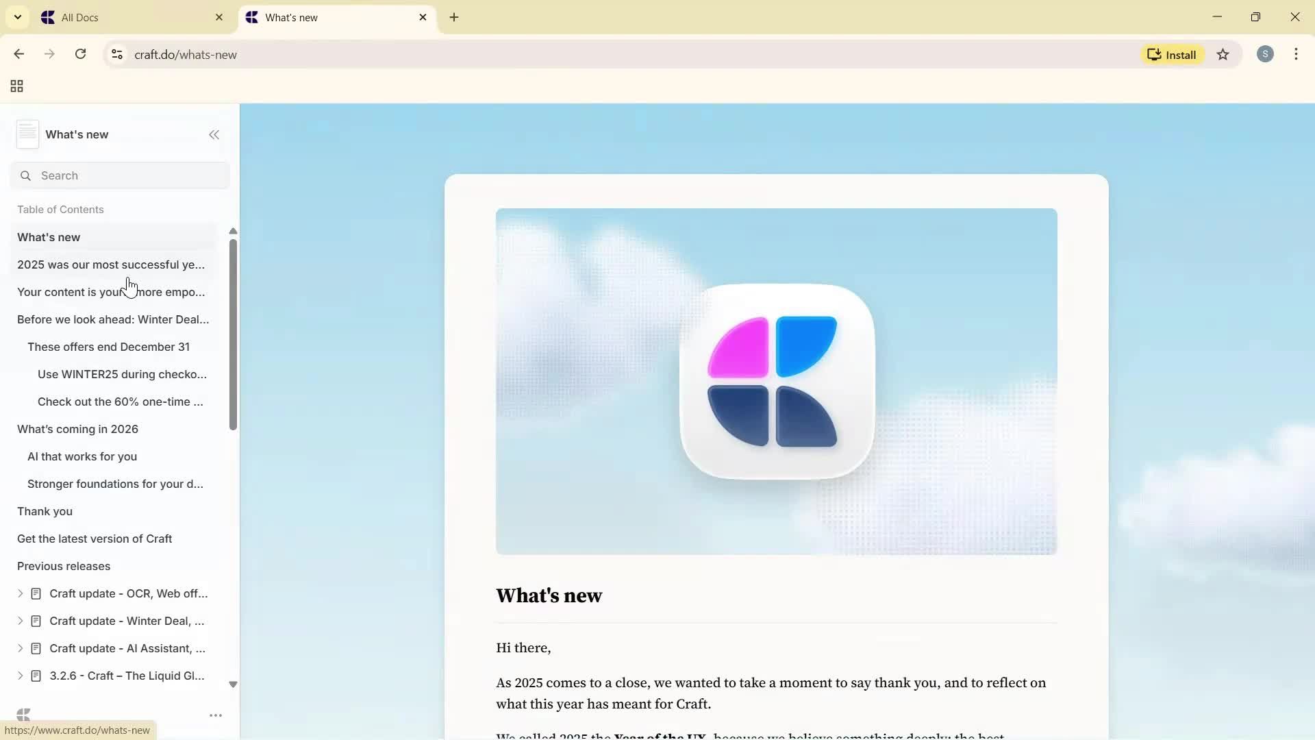 Help center screenshot