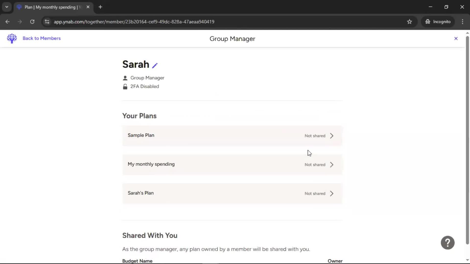 Inviting people screenshot