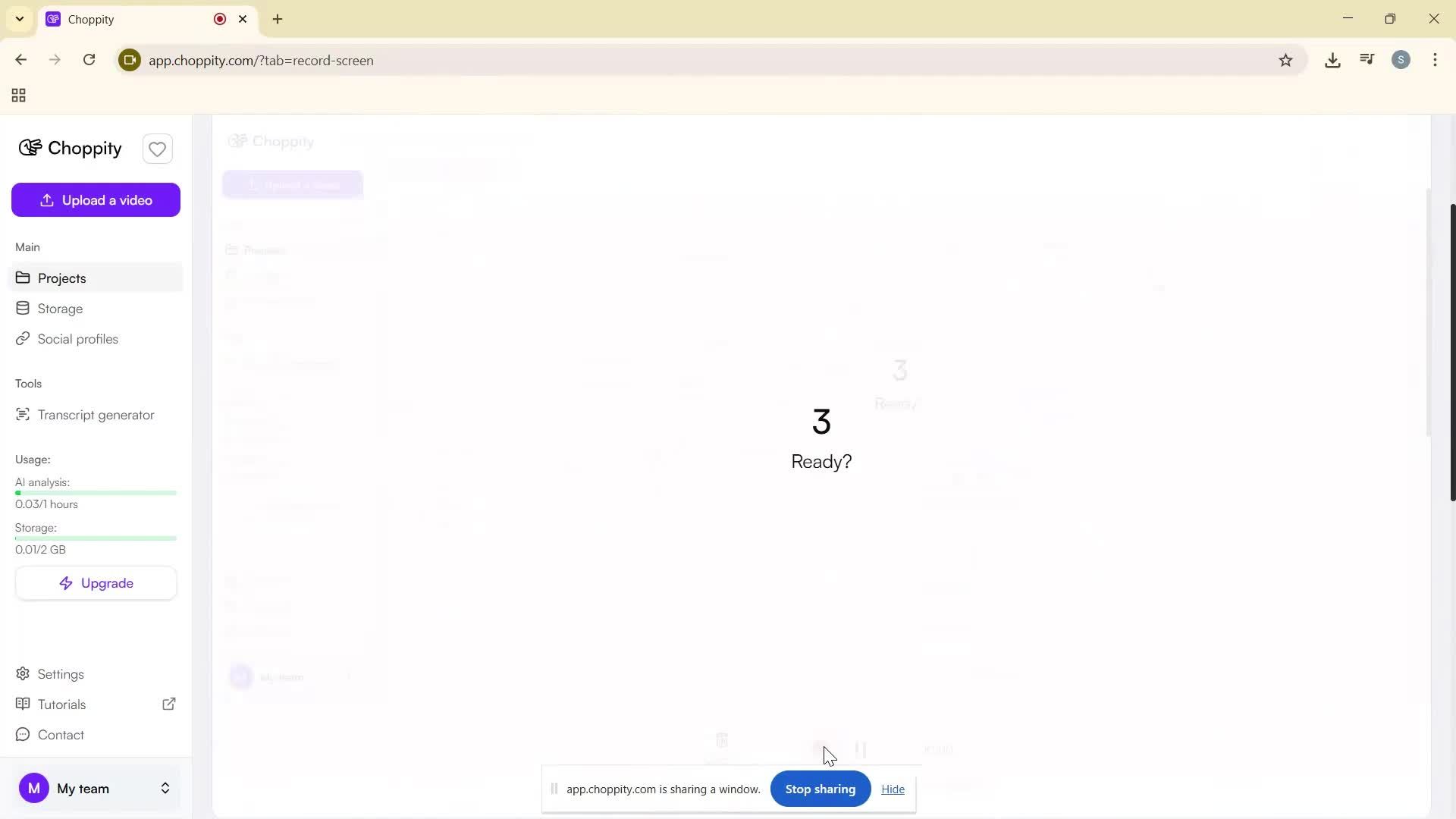 Screen recording screenshot