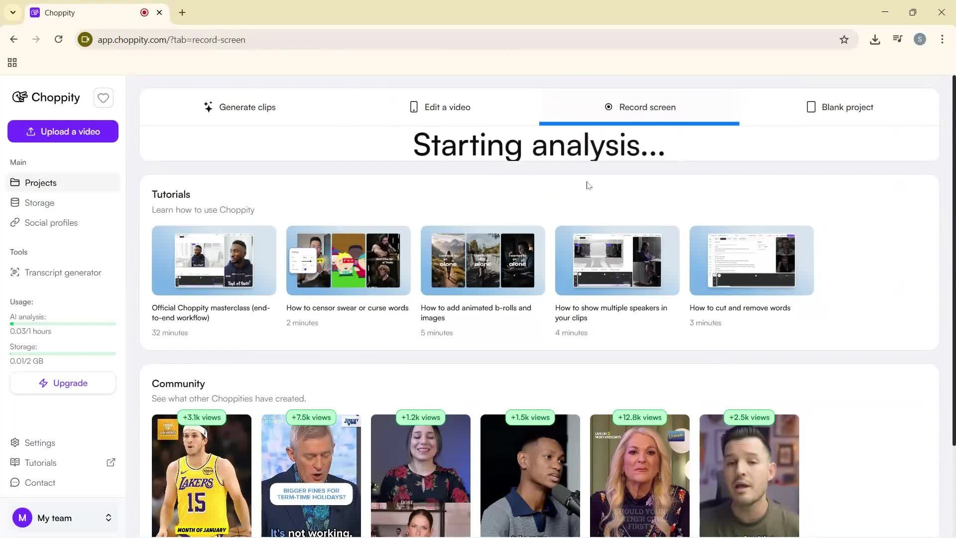 Screen recording screenshot