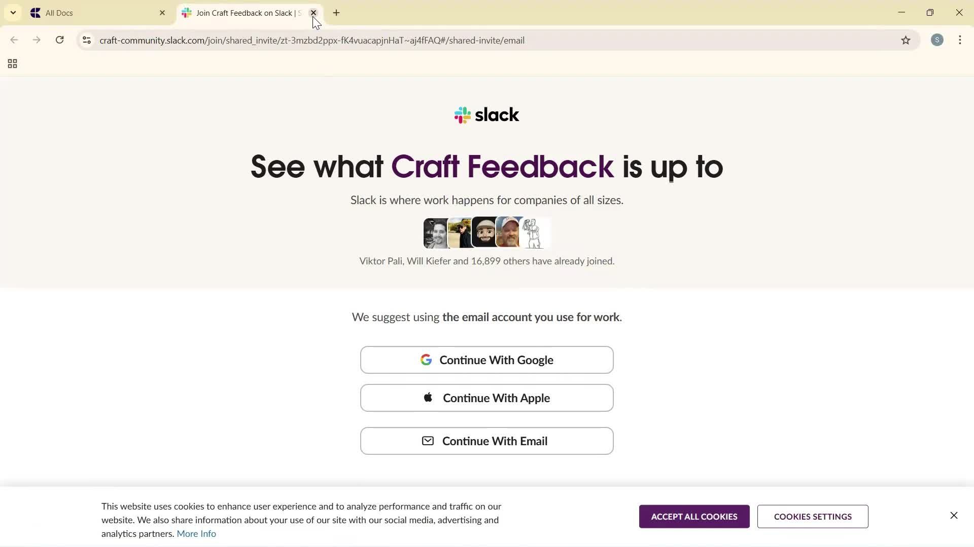 Giving feedback screenshot