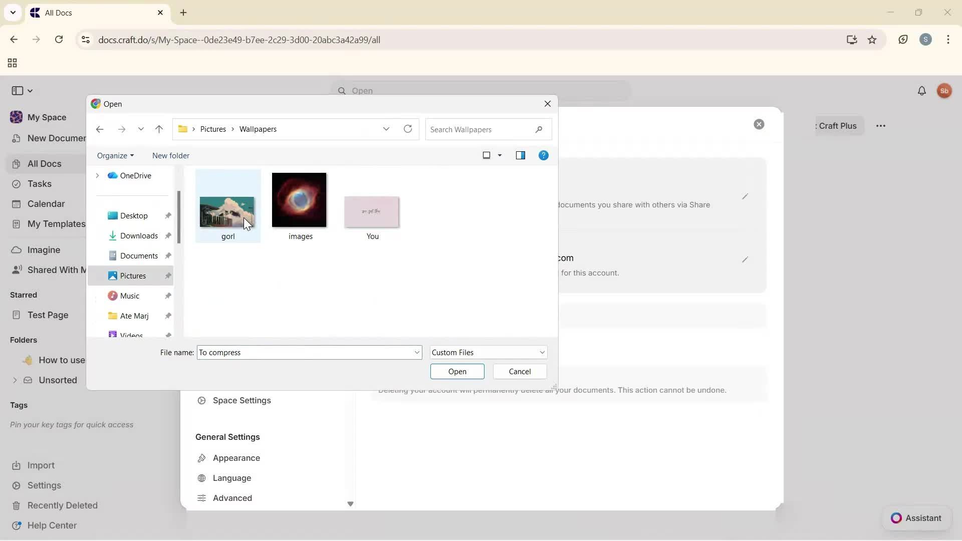 Updating your profile screenshot