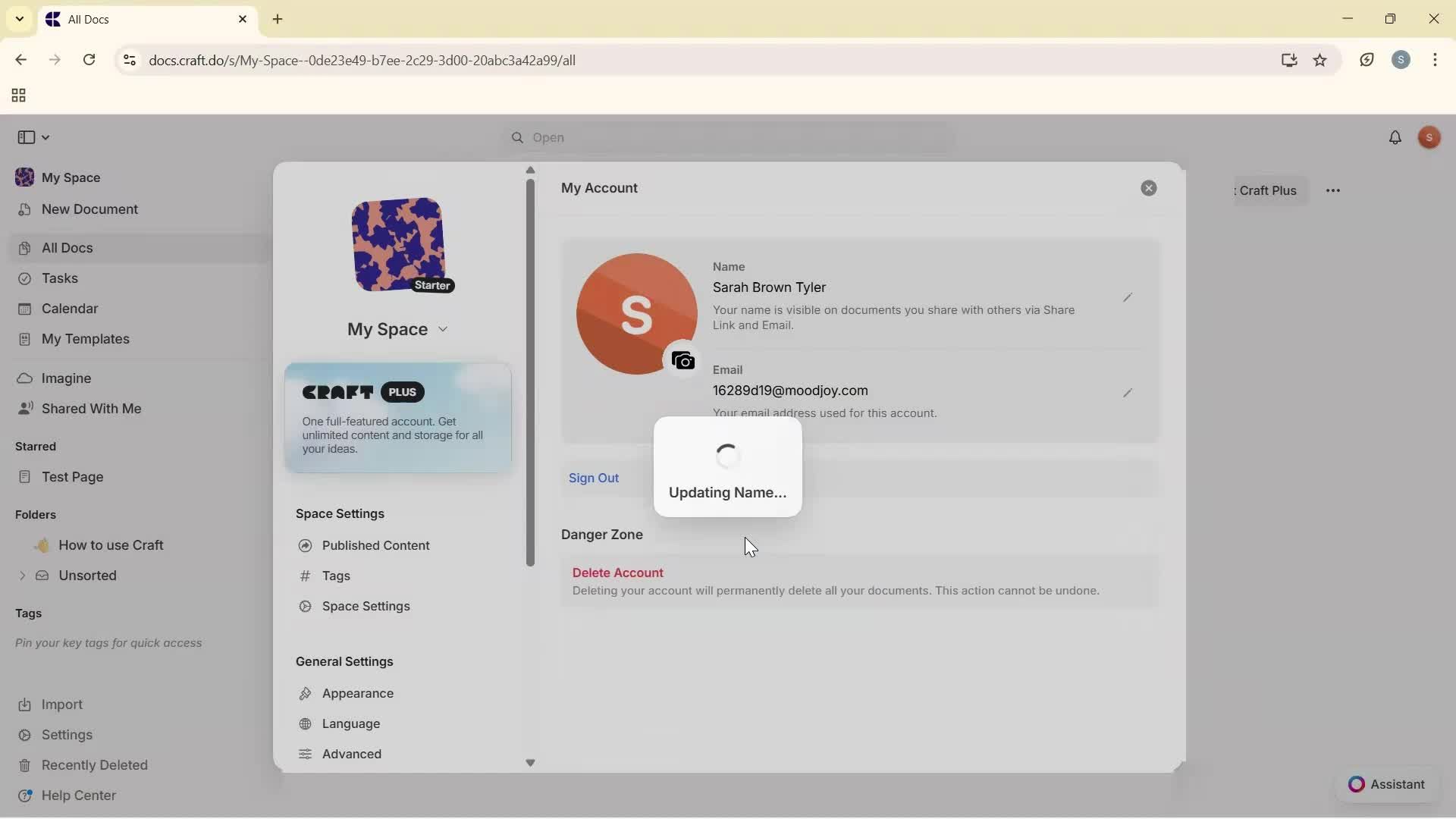 Updating your profile screenshot