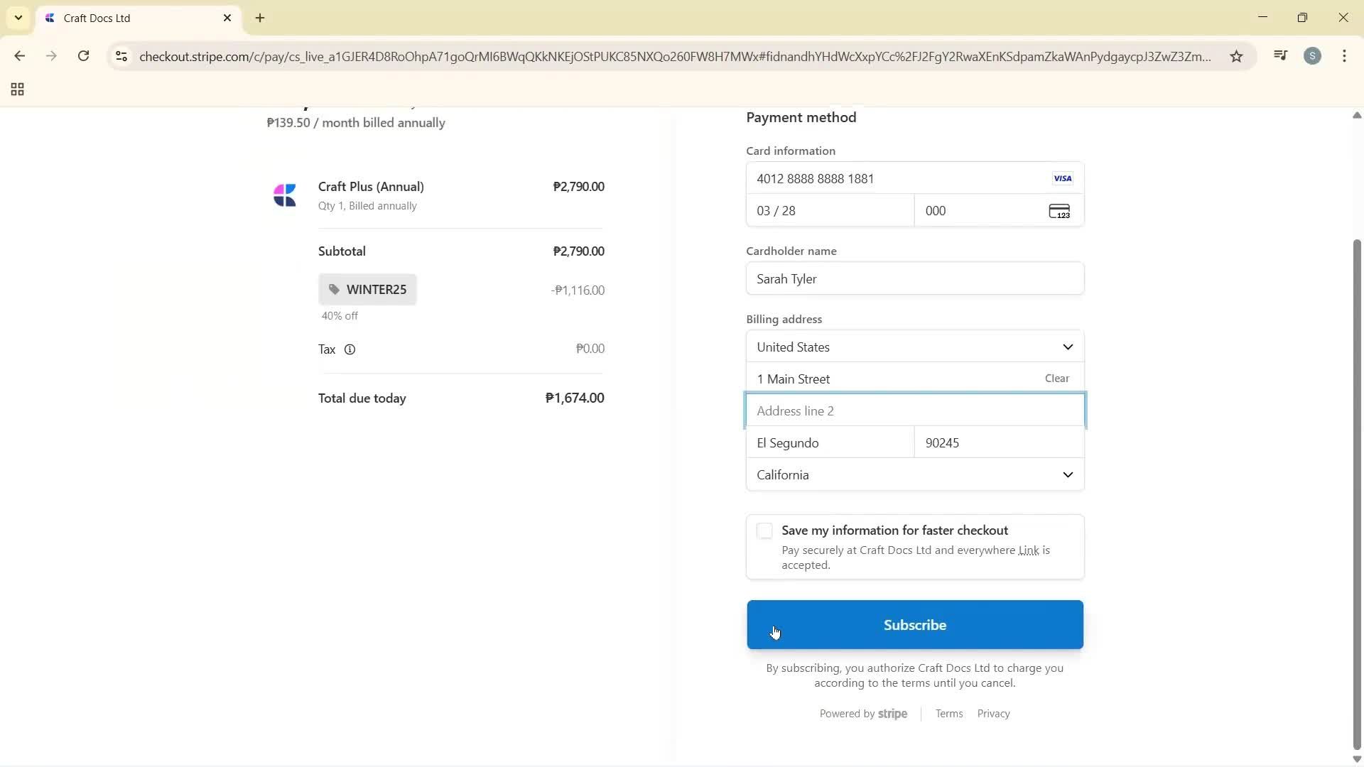 Upgrading your account screenshot