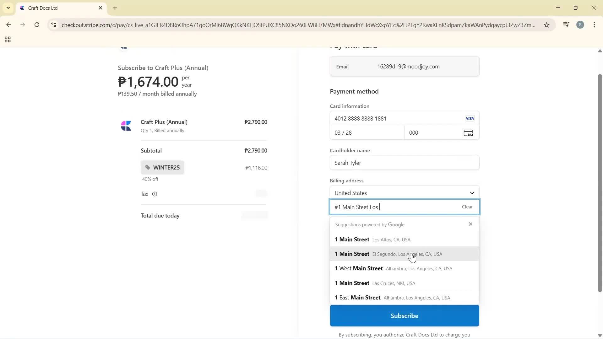 Upgrading your account screenshot