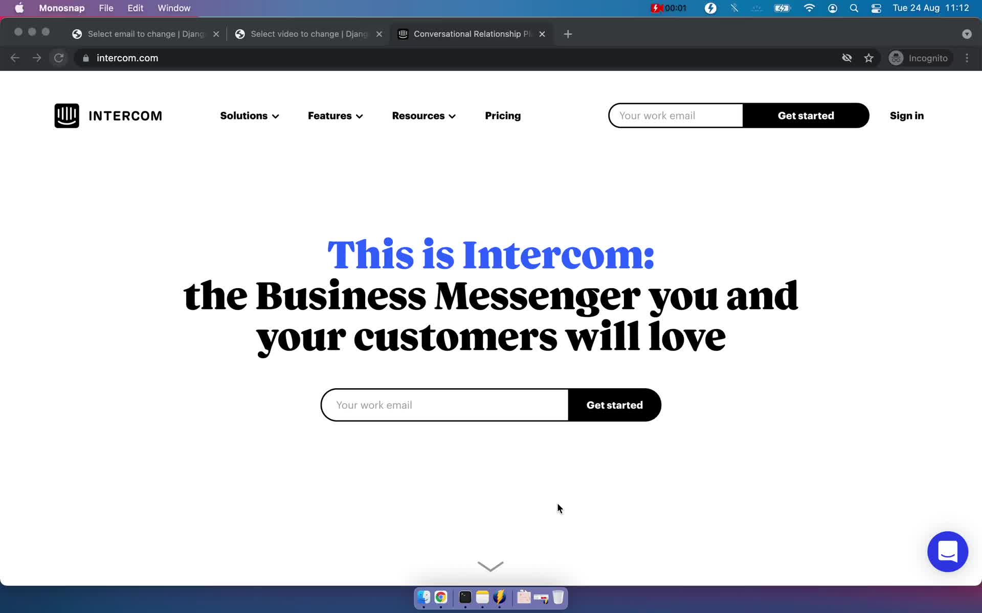 Onboarding on Intercom video screenshot