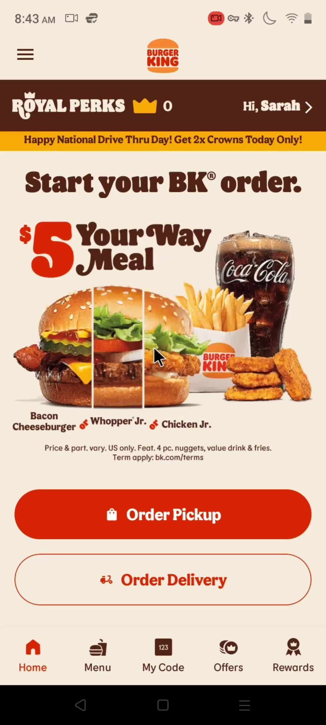 Burger King screenshot