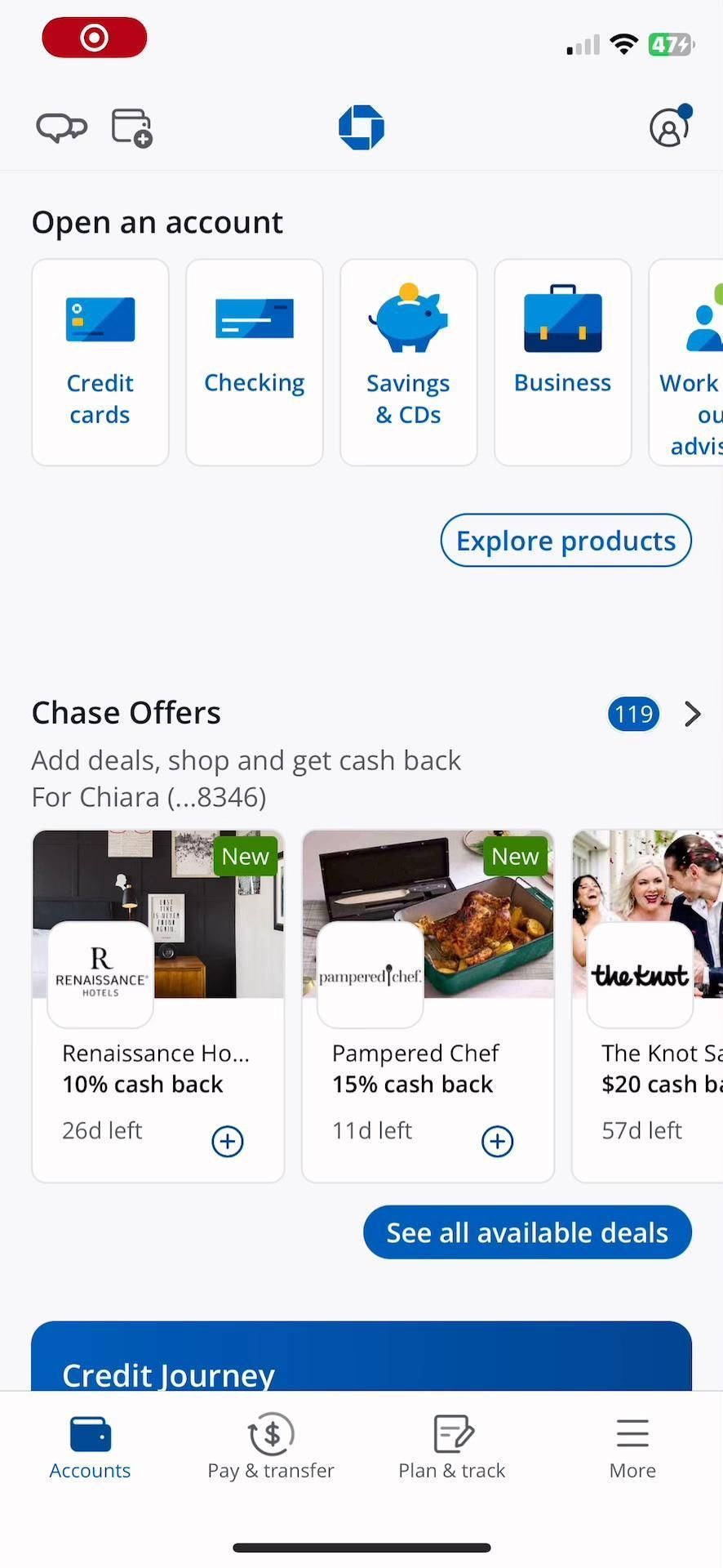 Offers on Chase video thumbnail