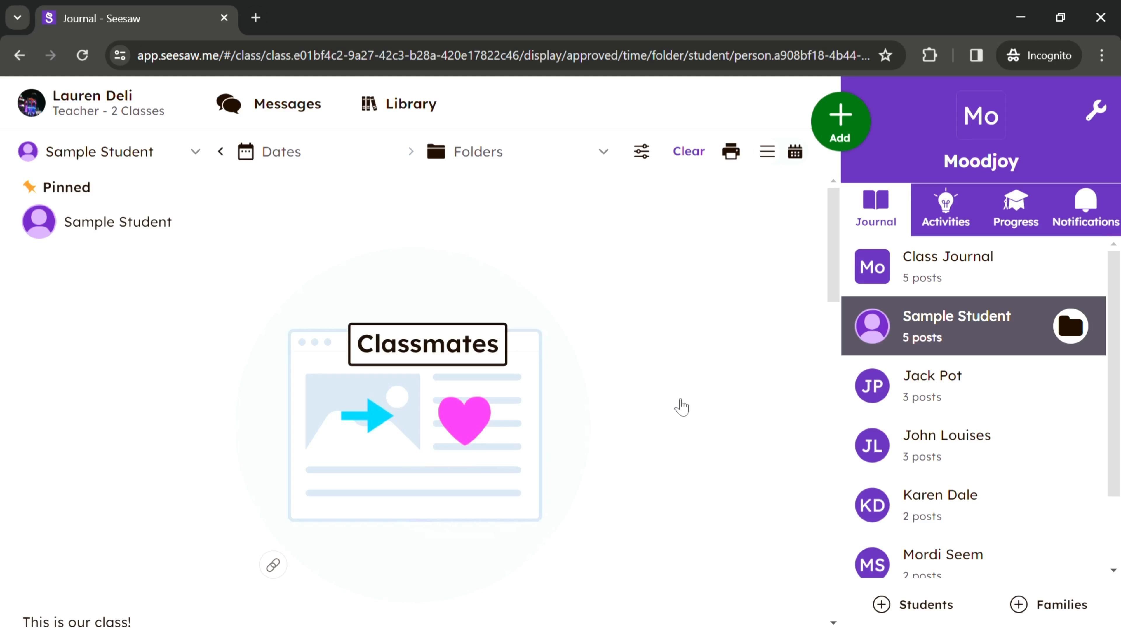 Adding to student journal on Seesaw video thumbnail