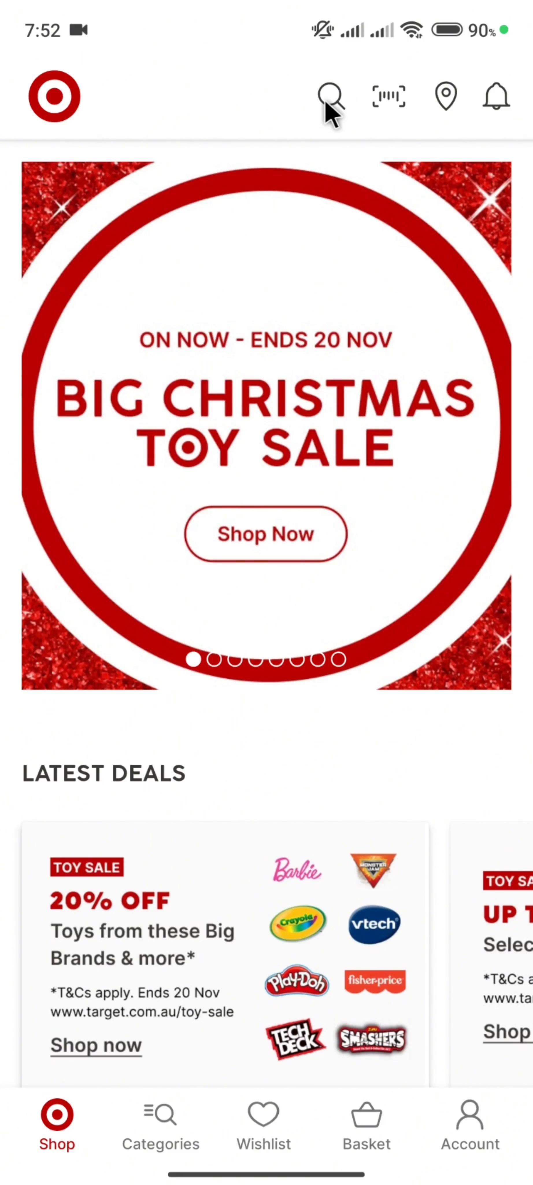 Target screenshot