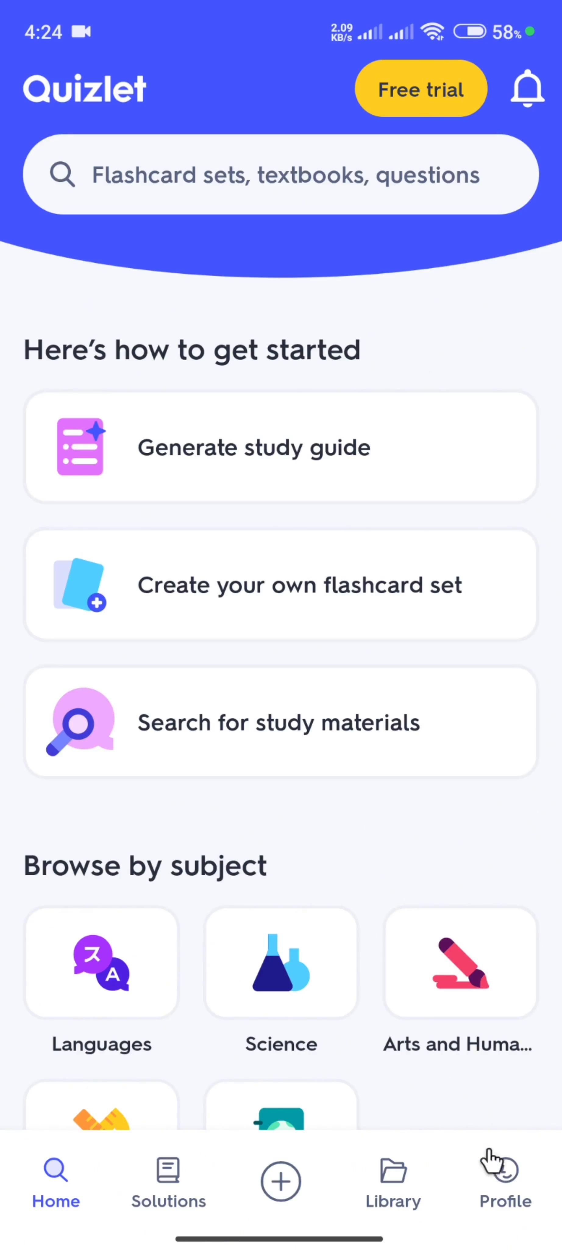 Adding a subject on Quizlet video thumbnail