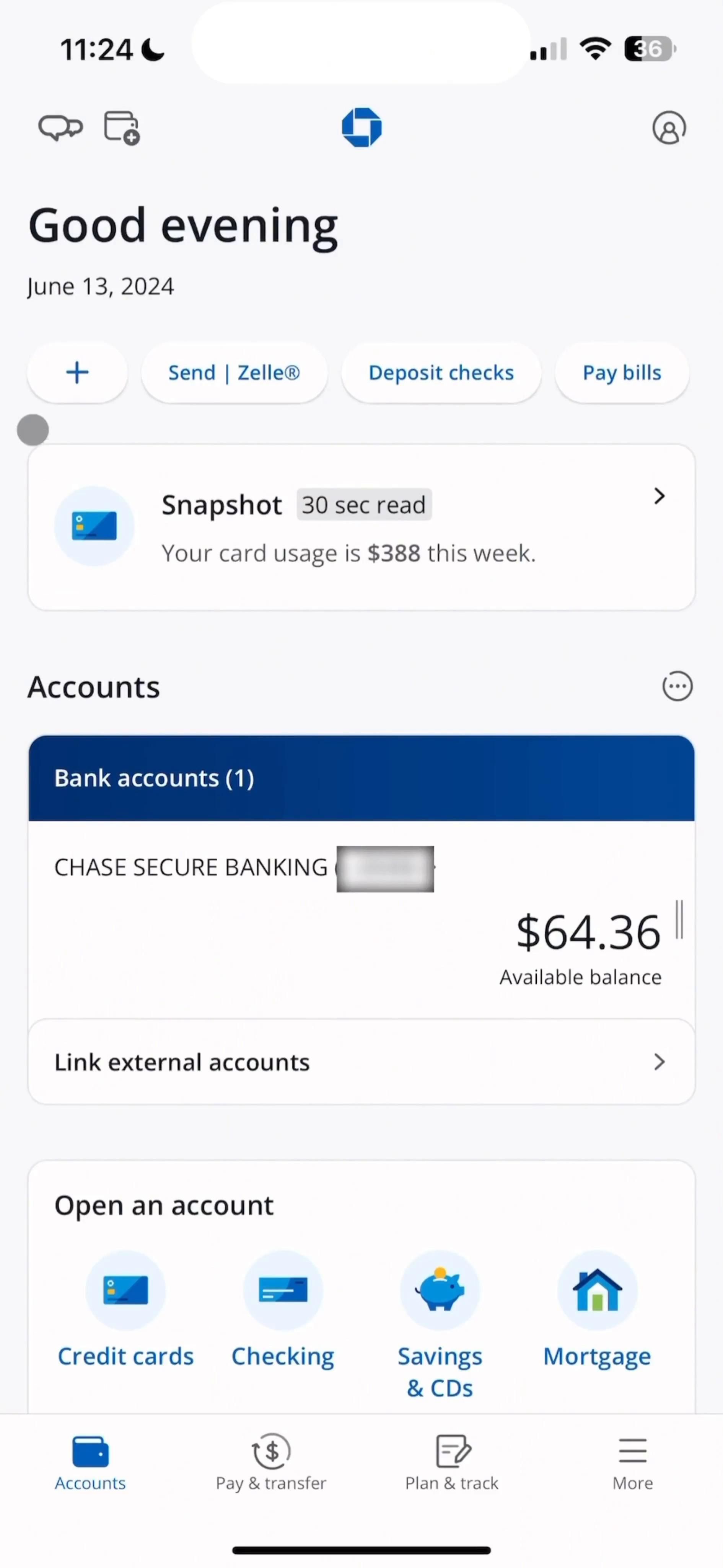 Editing quick actions on Chase video thumbnail