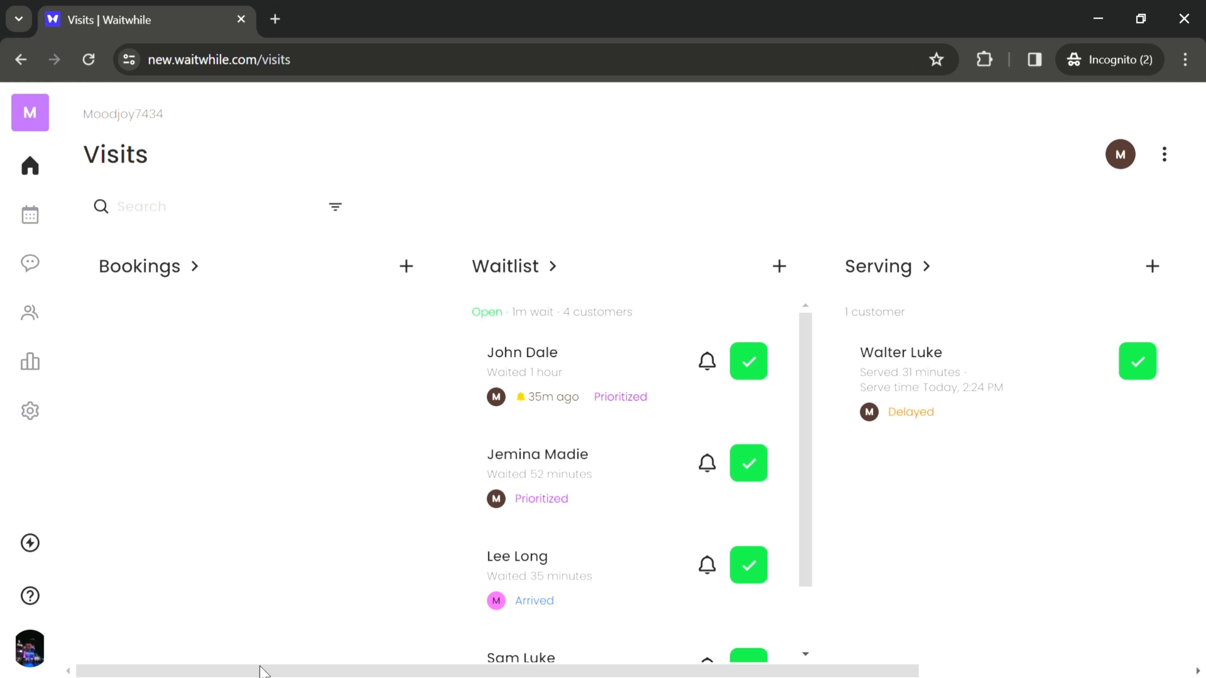 Waitwhile screenshot