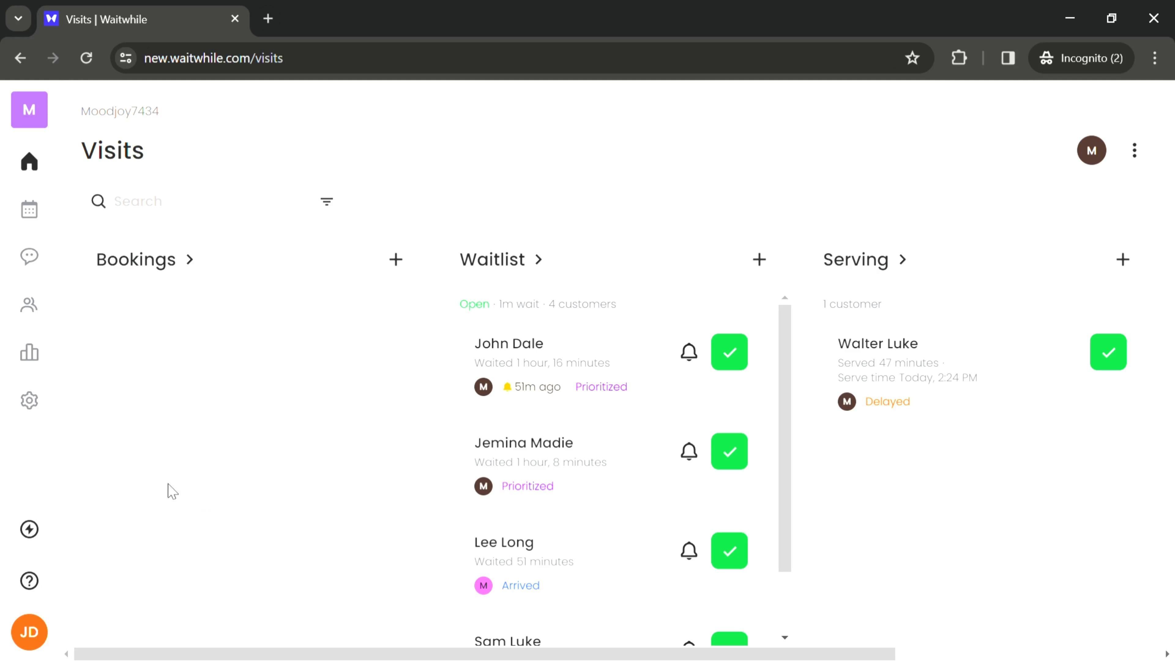 Waitwhile screenshot