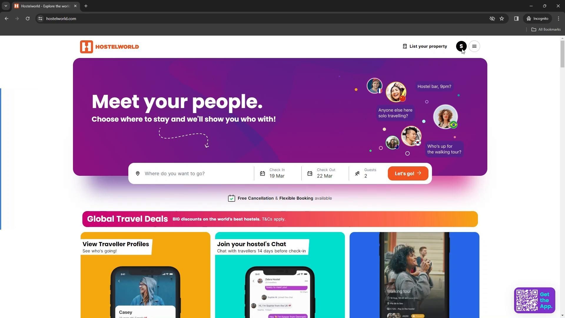 Hostelworld screenshot