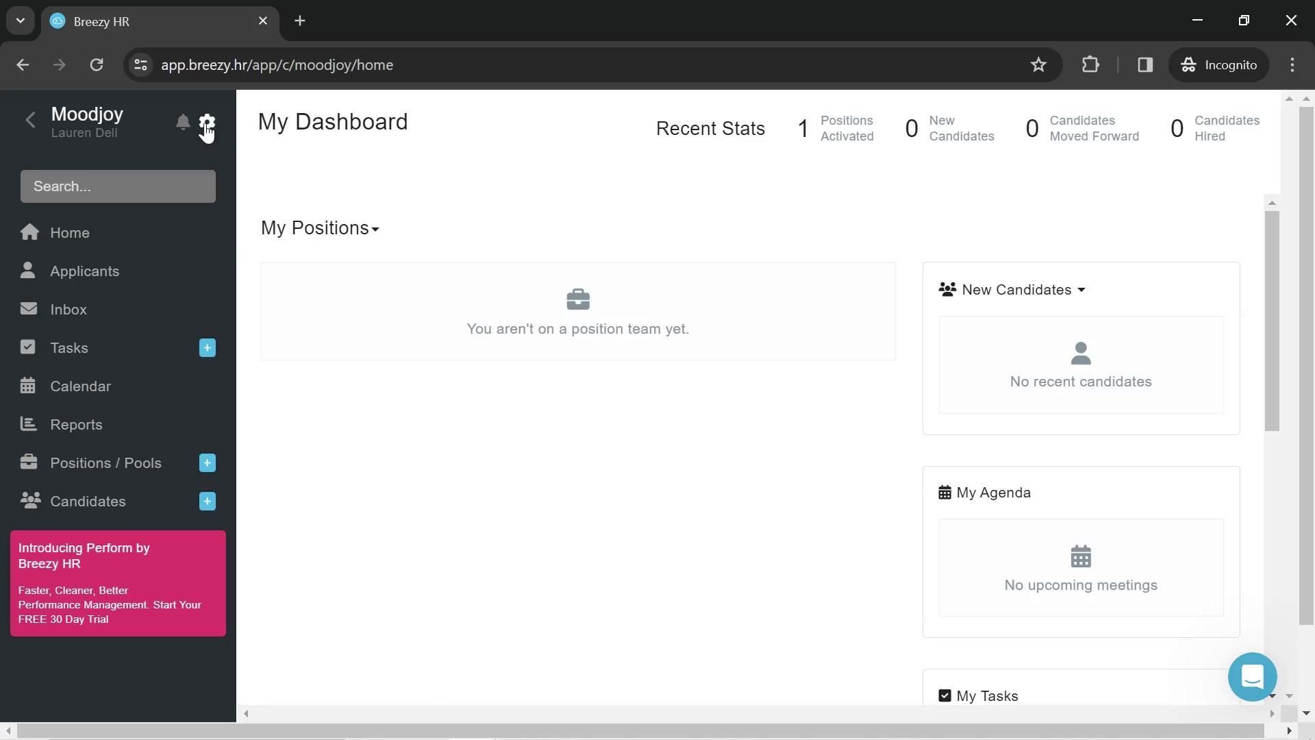 Breezy HR screenshot