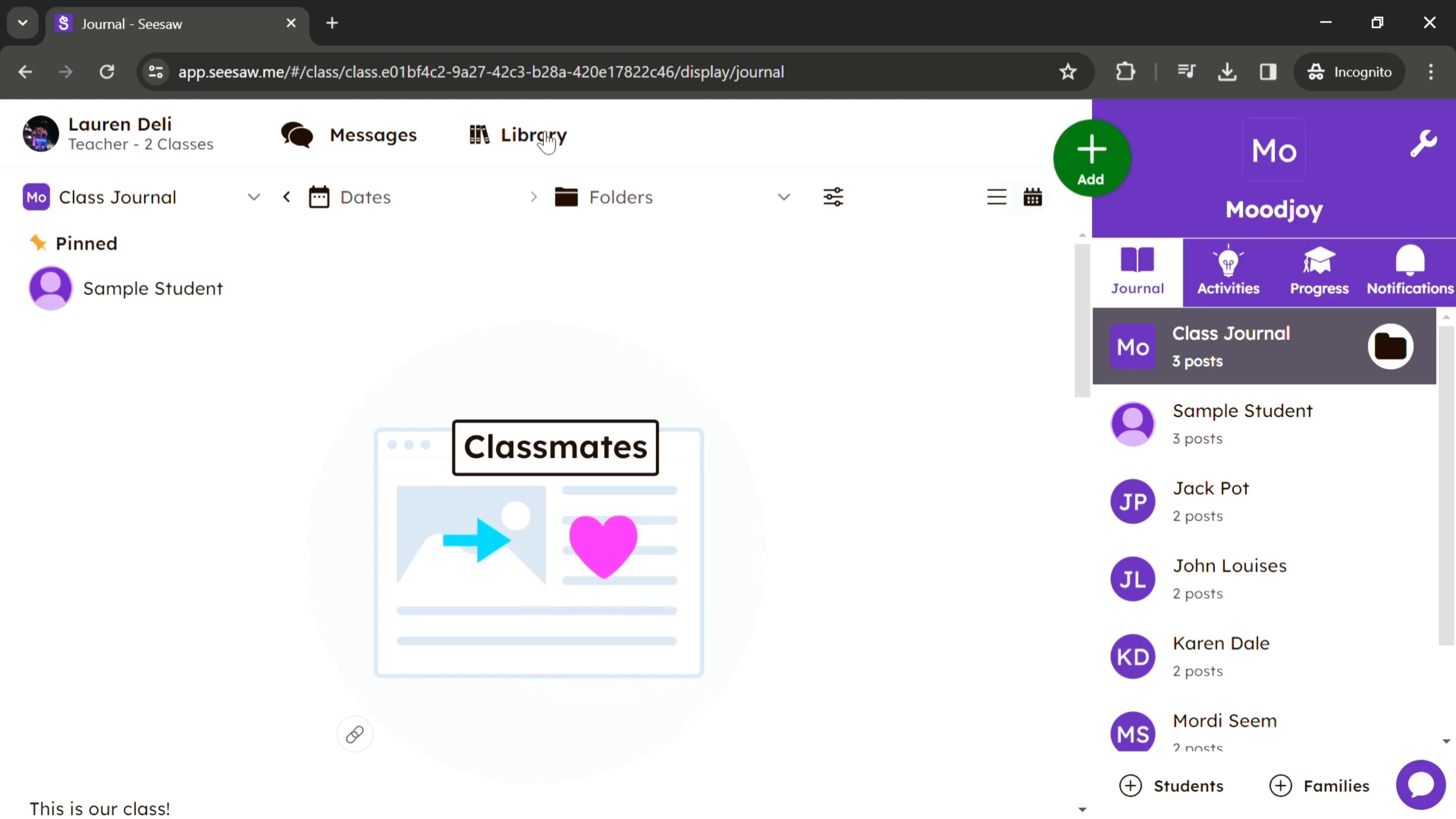 Seesaw screenshot