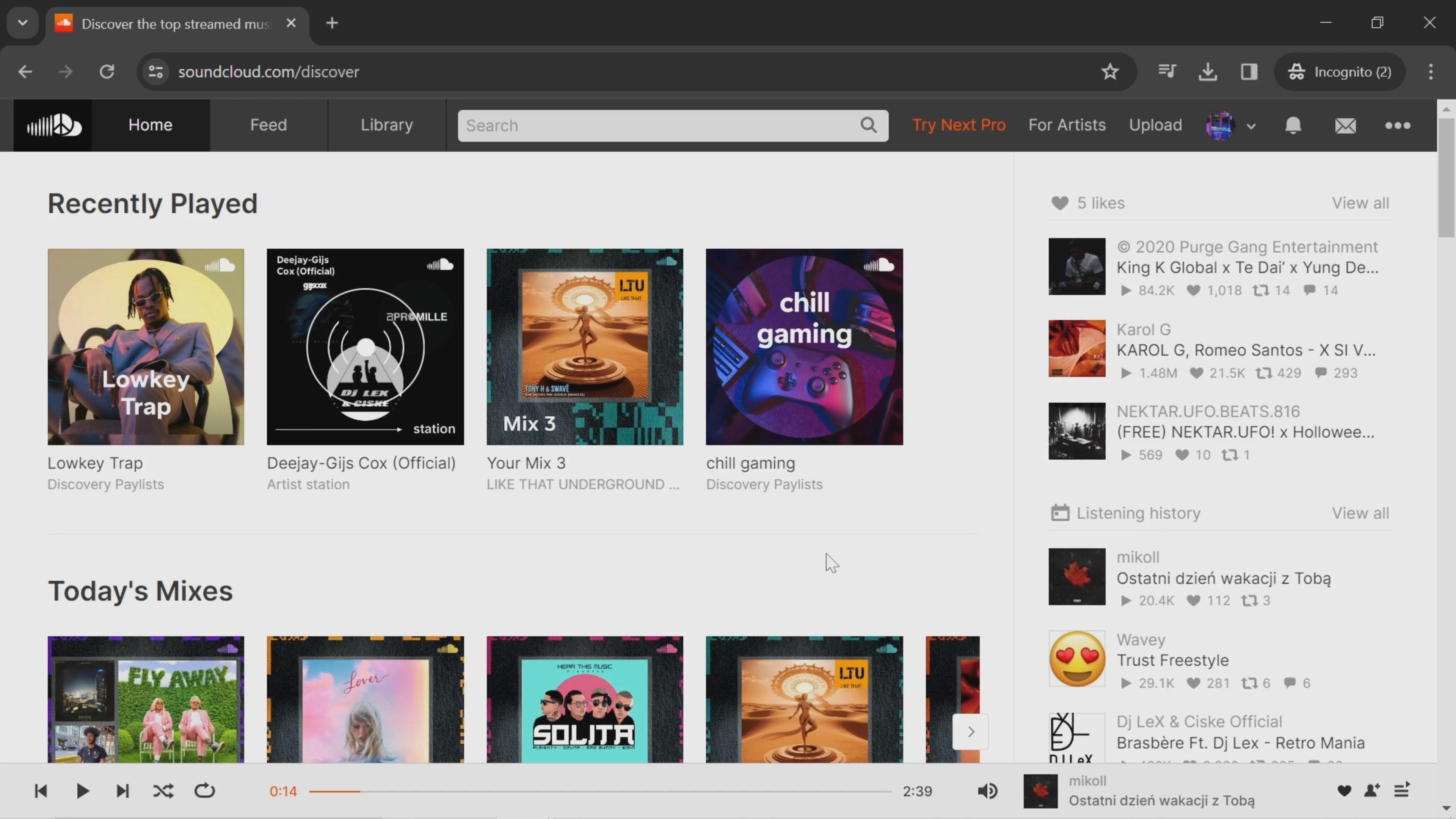Following an artist on SoundCloud video thumbnail