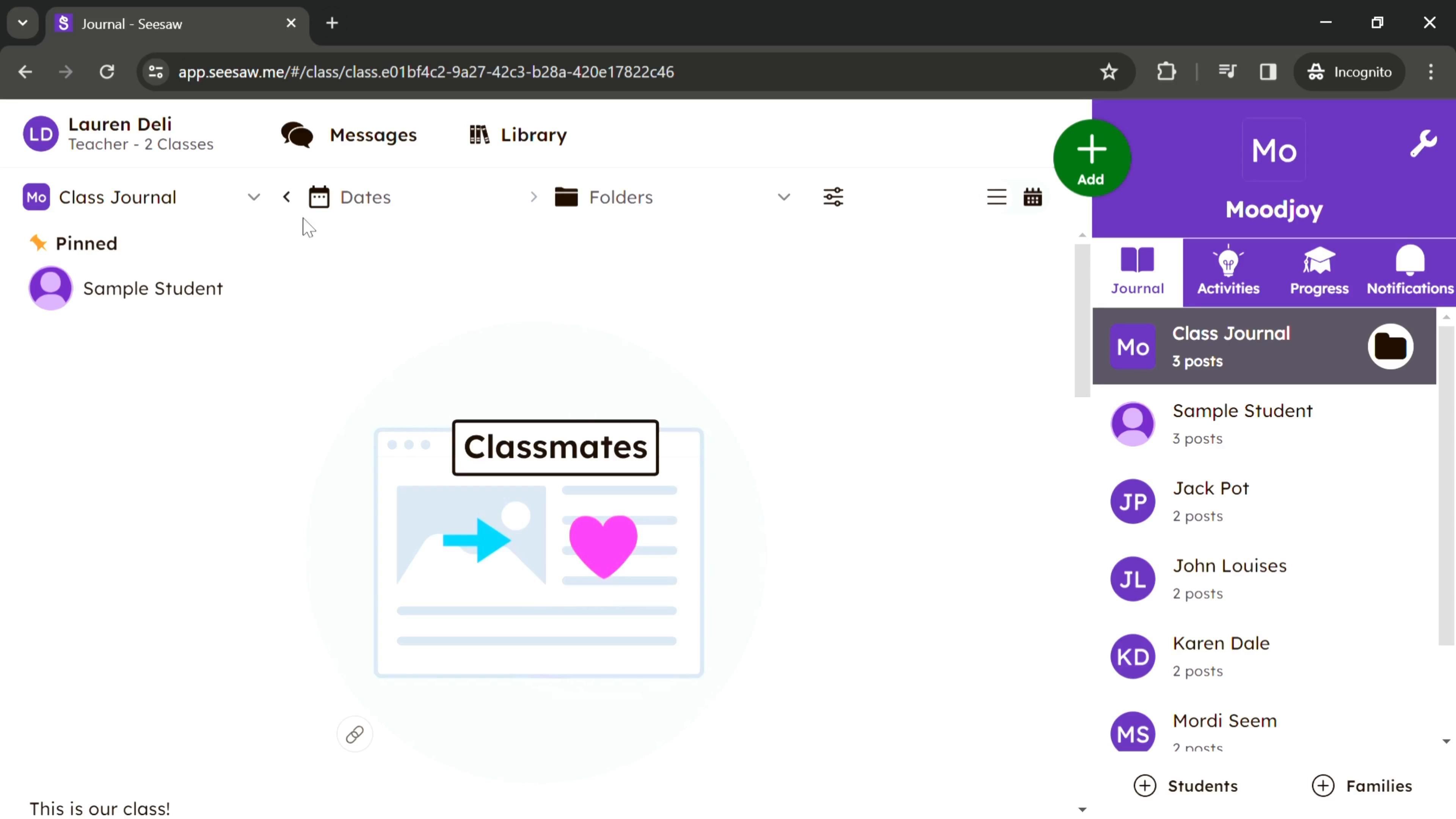 Seesaw screenshot