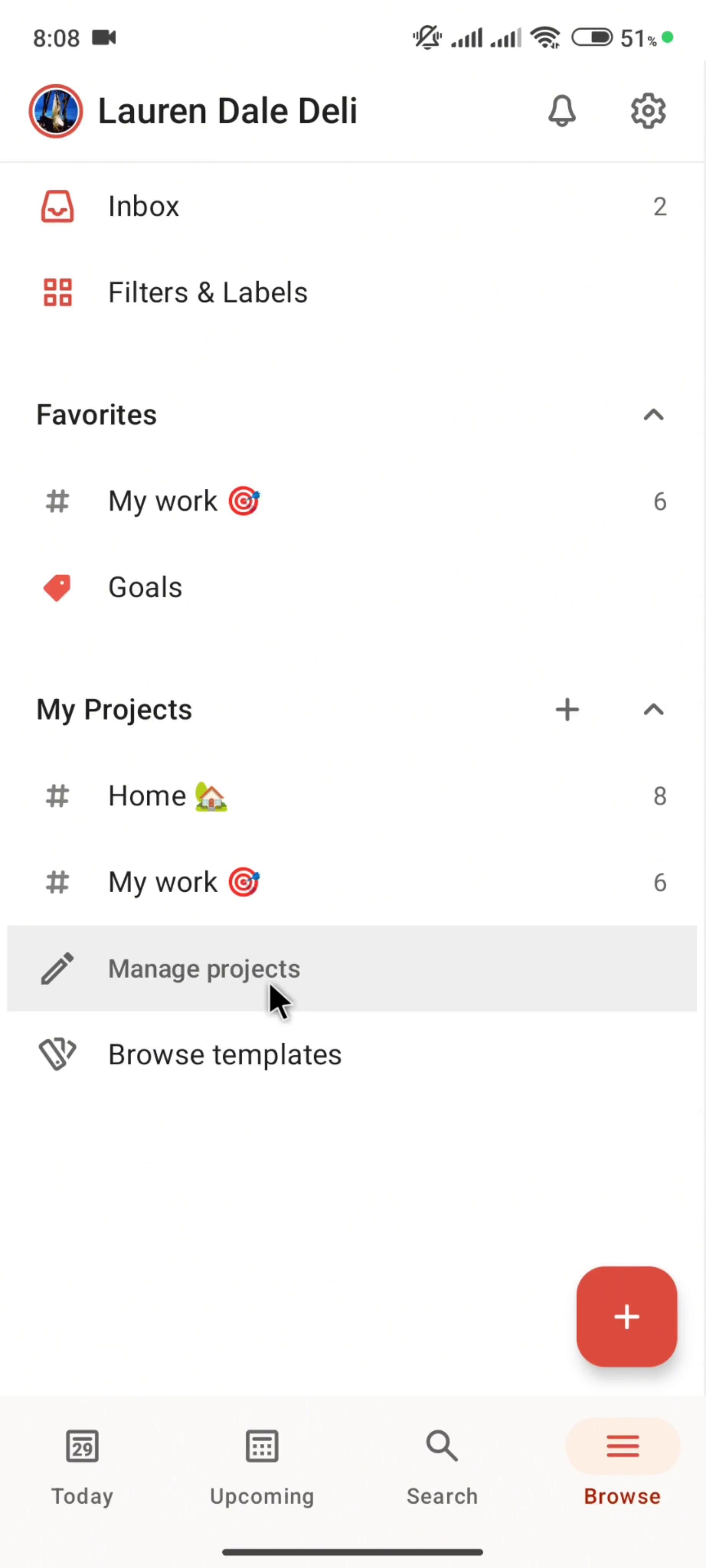 Todoist screenshot