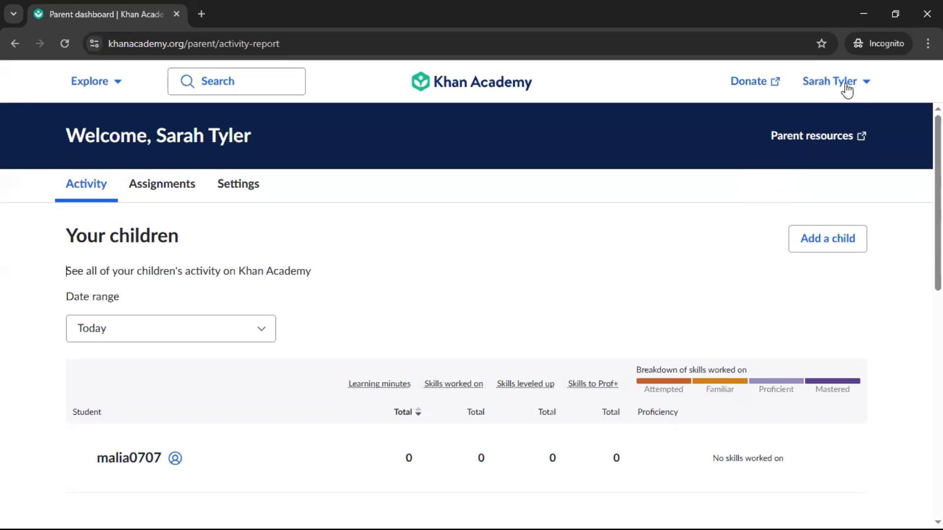 Khan Academy screenshot